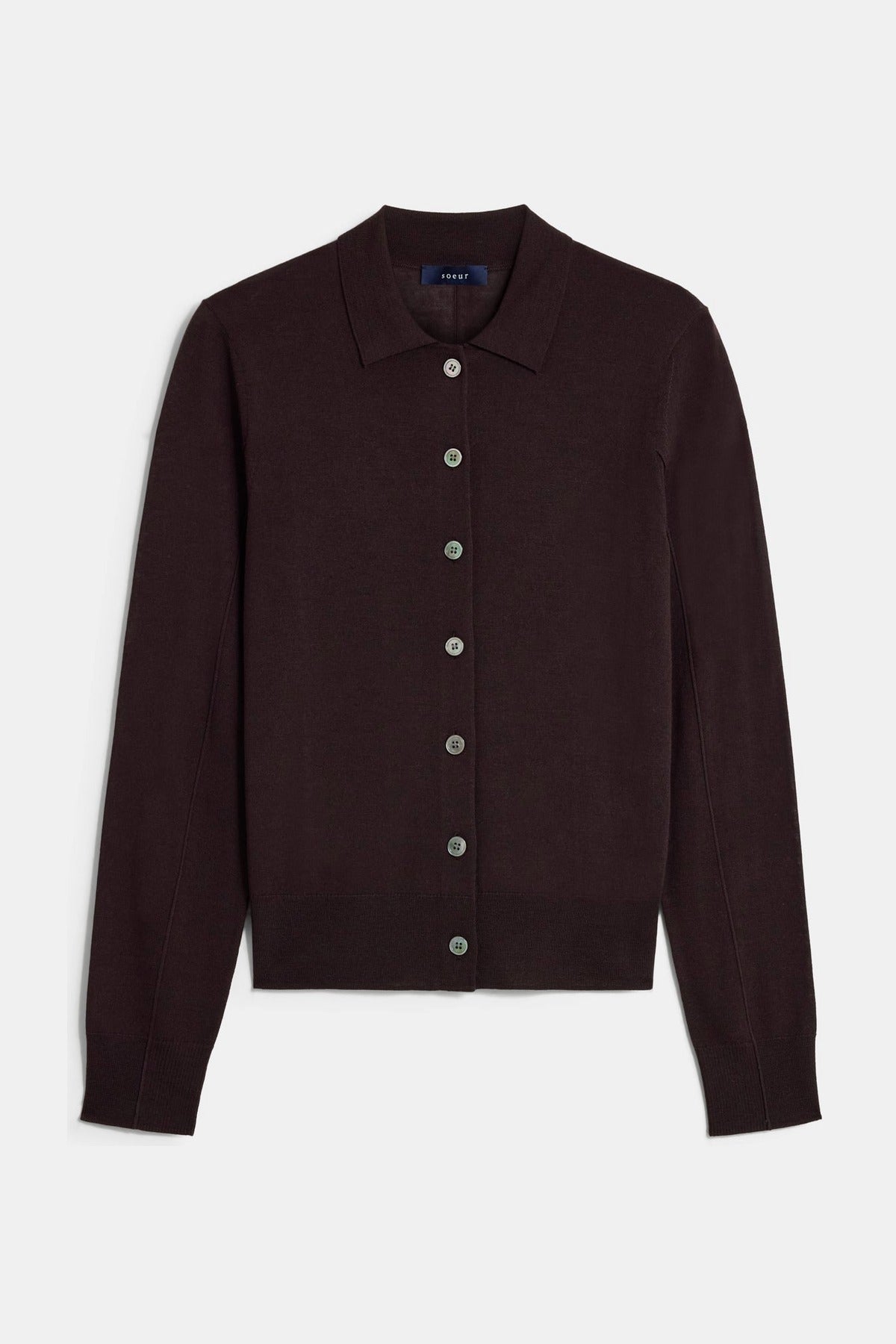 Hailey Wool Cardigan Chocolate