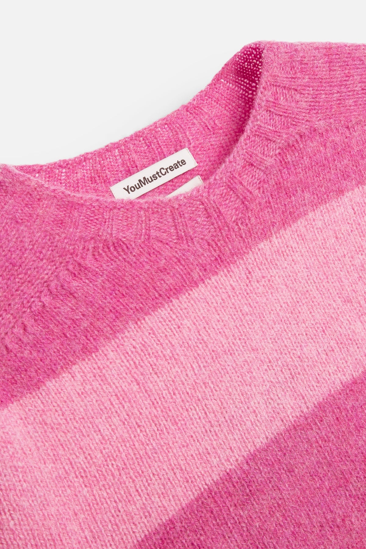 Suedehead Stripe Jumper Pink