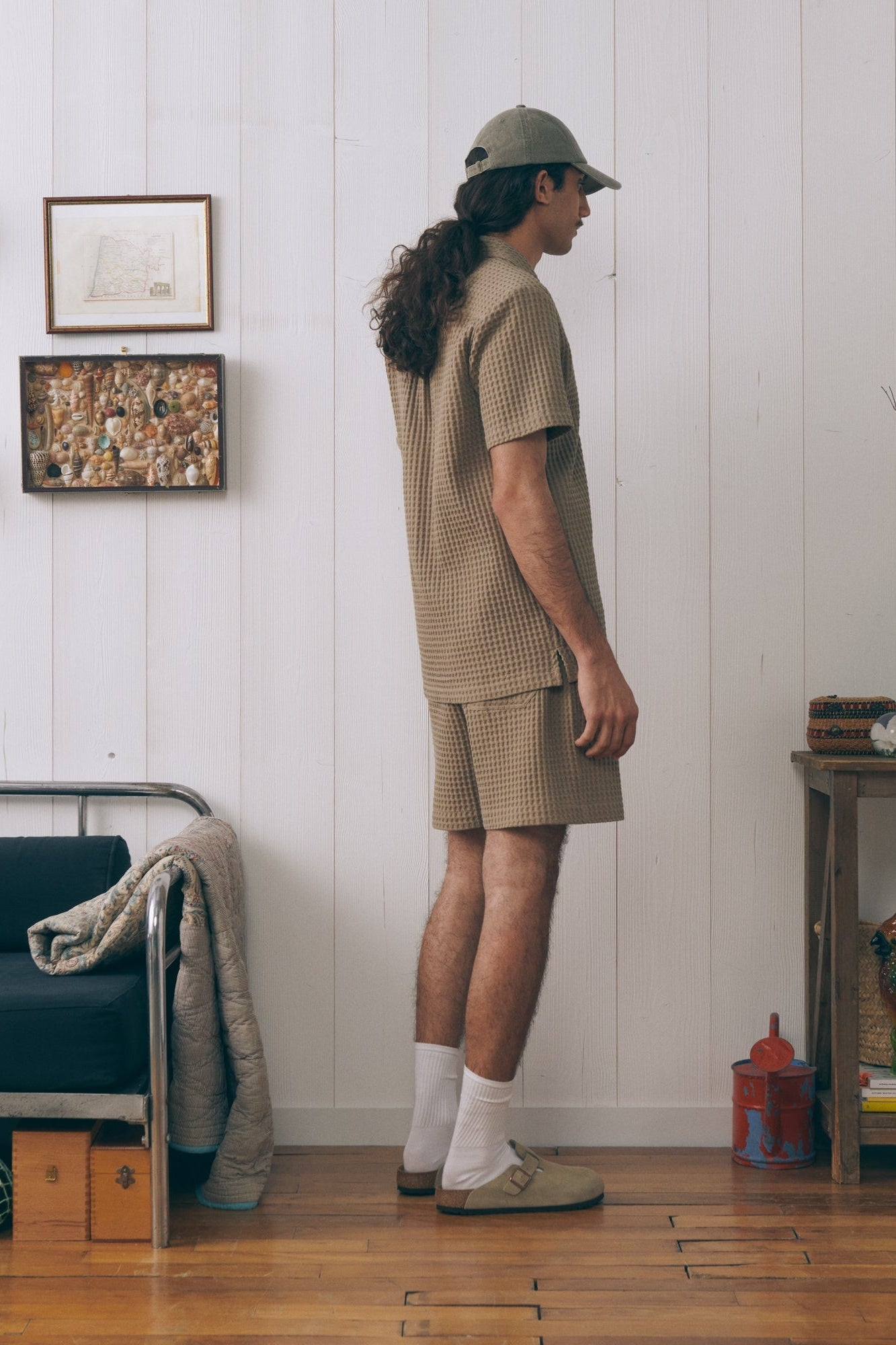 Herelle Waffle Shorts Beige