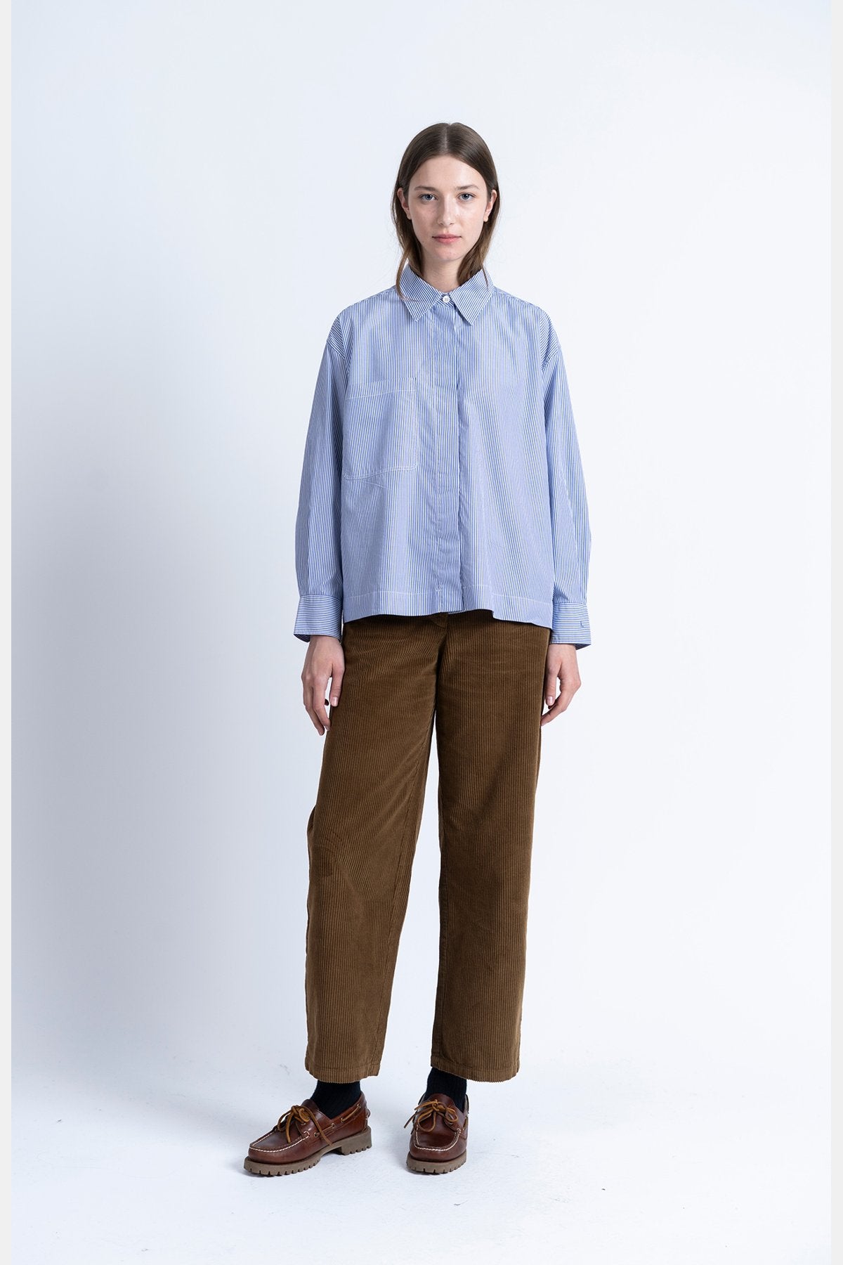 Garis Shirt Blue Striped