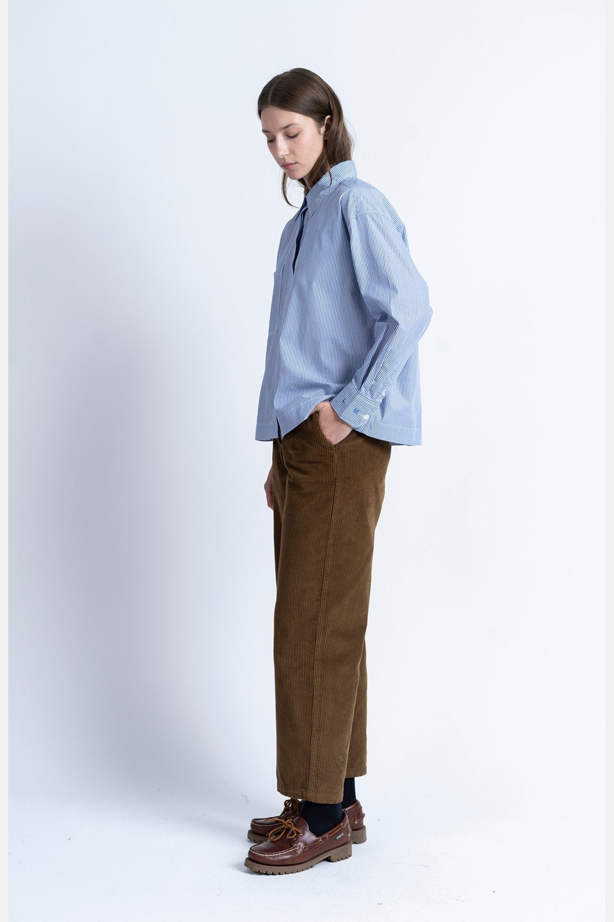 Garis Shirt Blue Striped