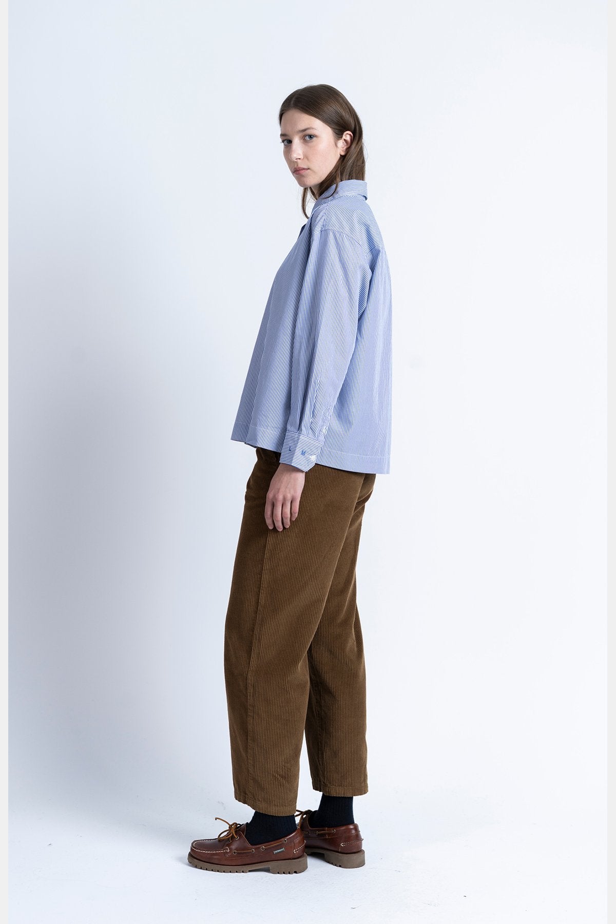 Garis Shirt Blue Striped