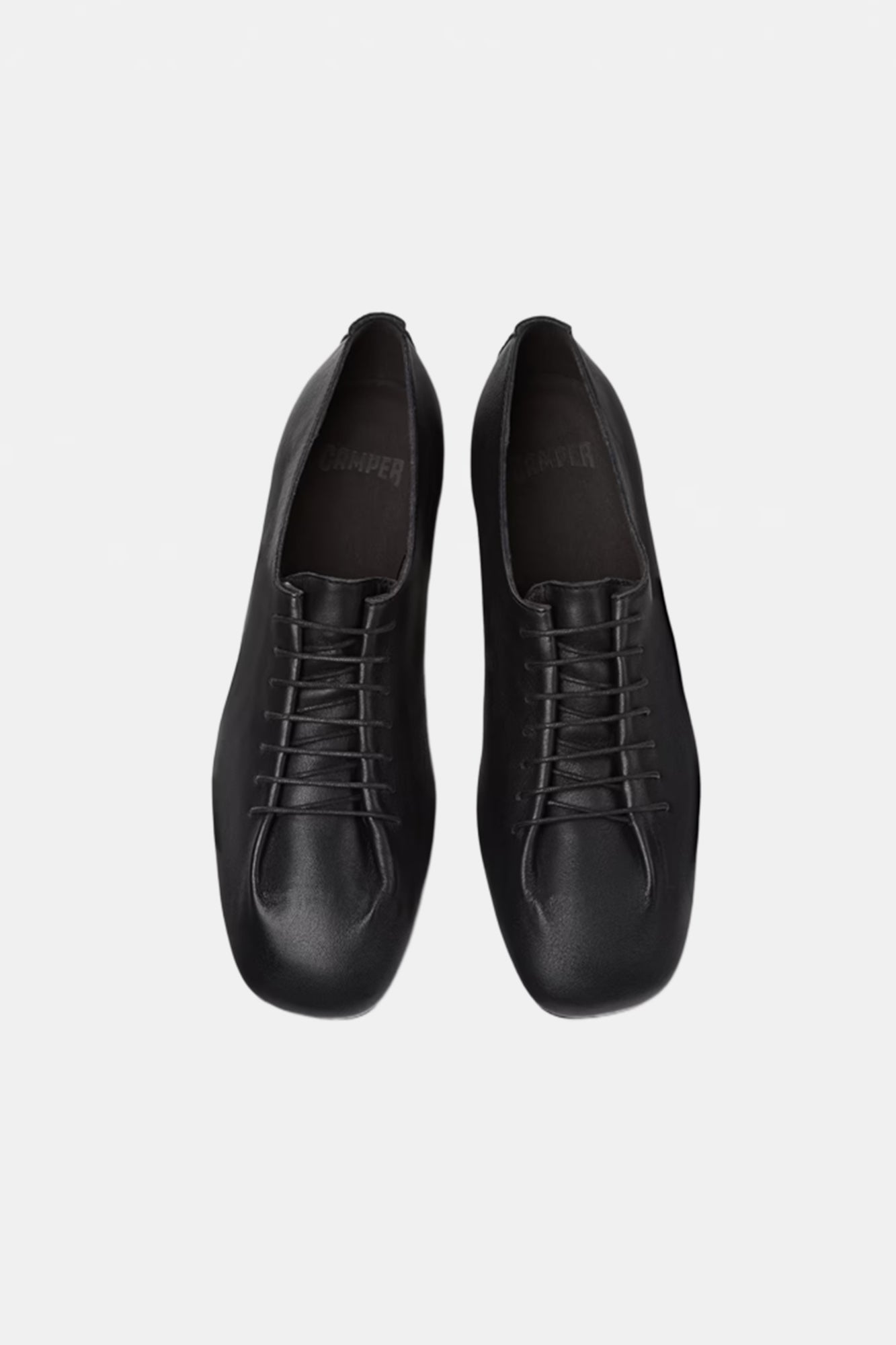 Casi Myra Leather Ballerinas Black