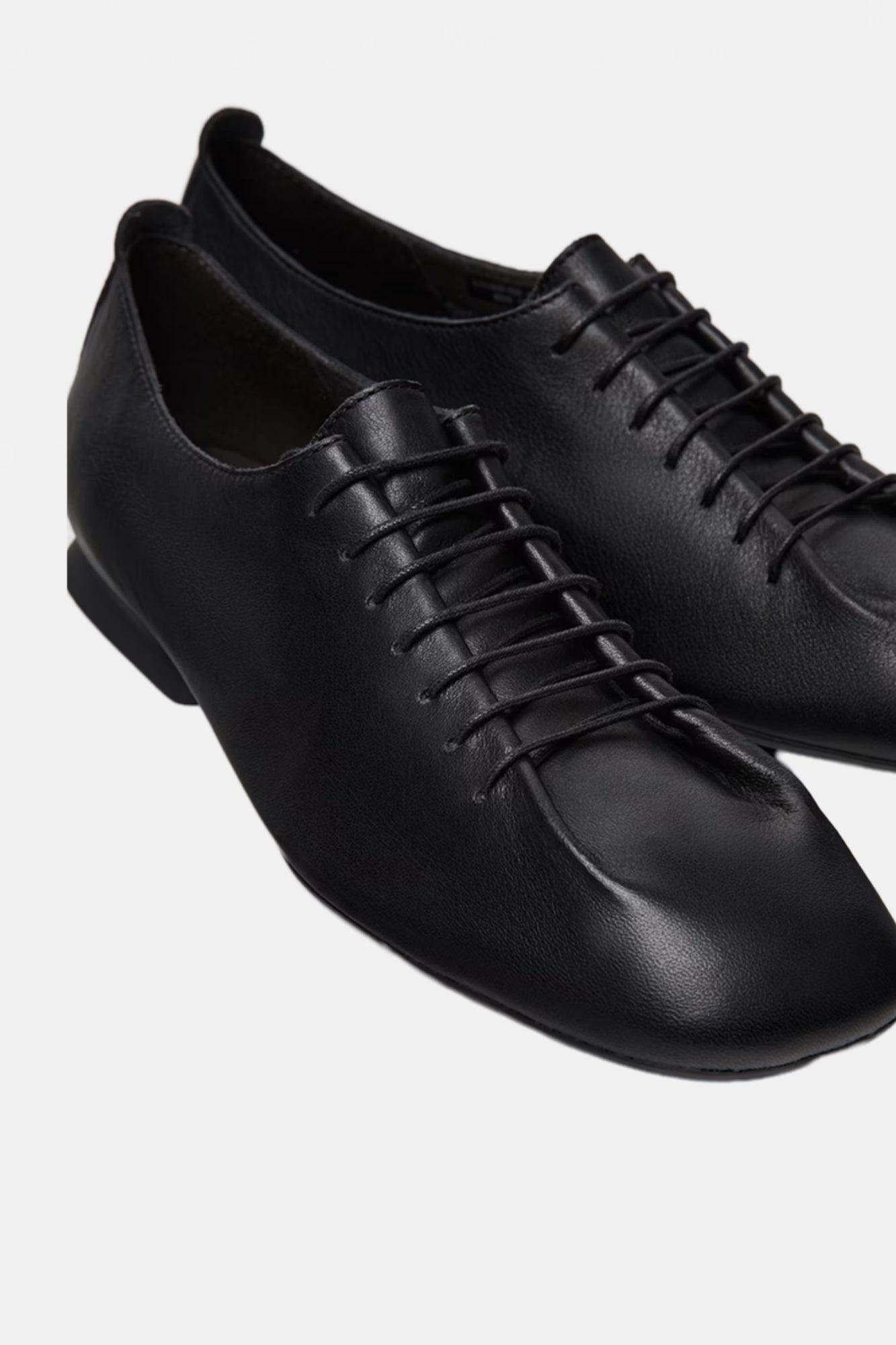 Casi Myra Leather Ballerinas Black