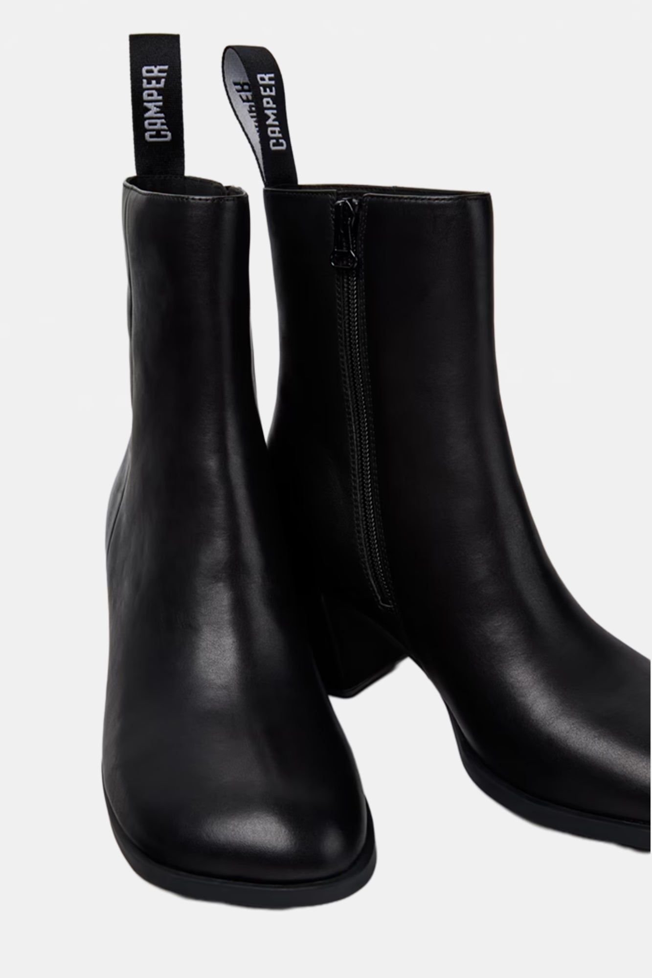 Kora Leather Mid Boots Black