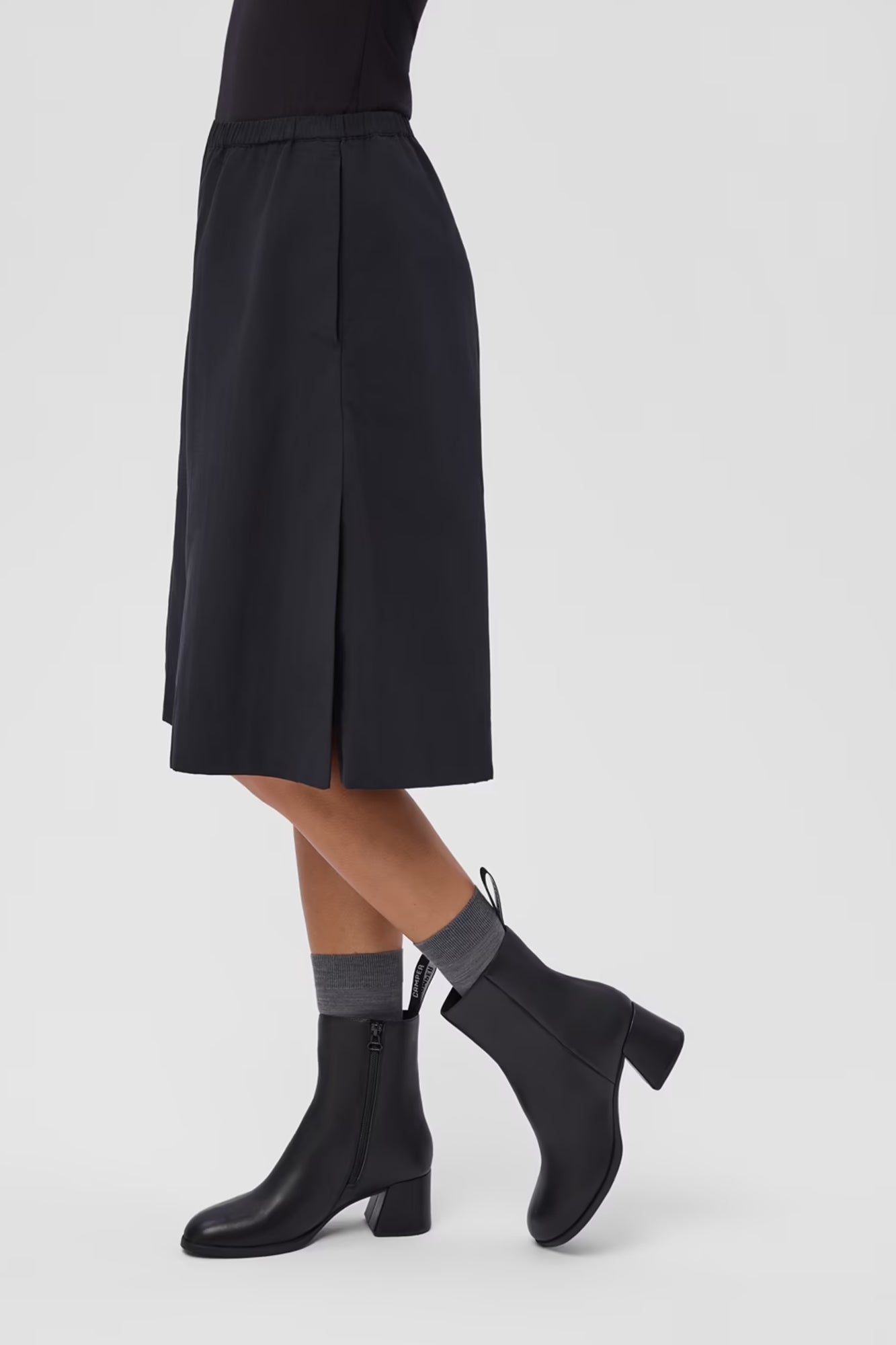 Kora Leather Mid Boots Black