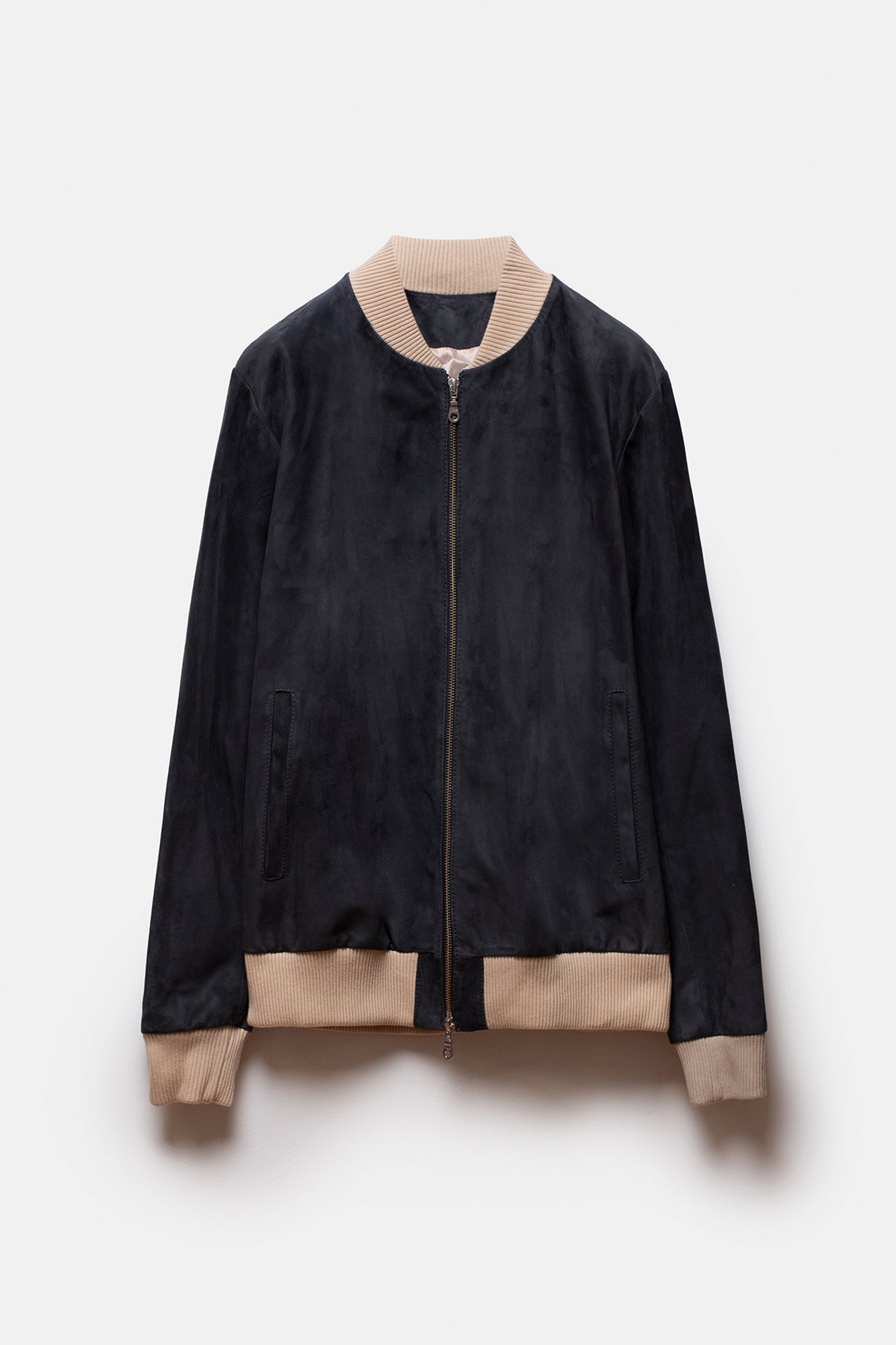 Keisuke Leather Bomber Jacket Anthracite