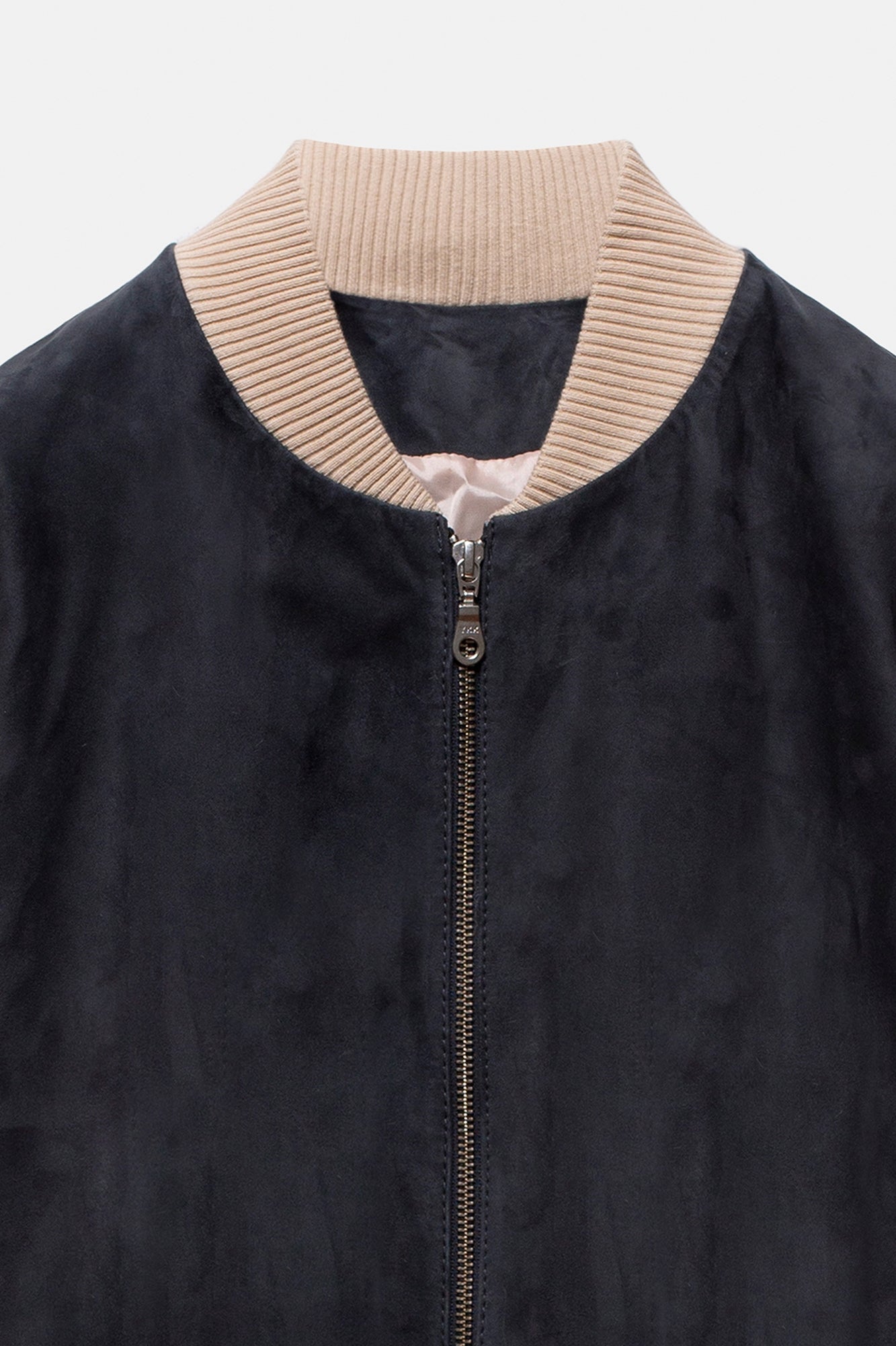 Keisuke Leather Bomber Jacket Anthracite