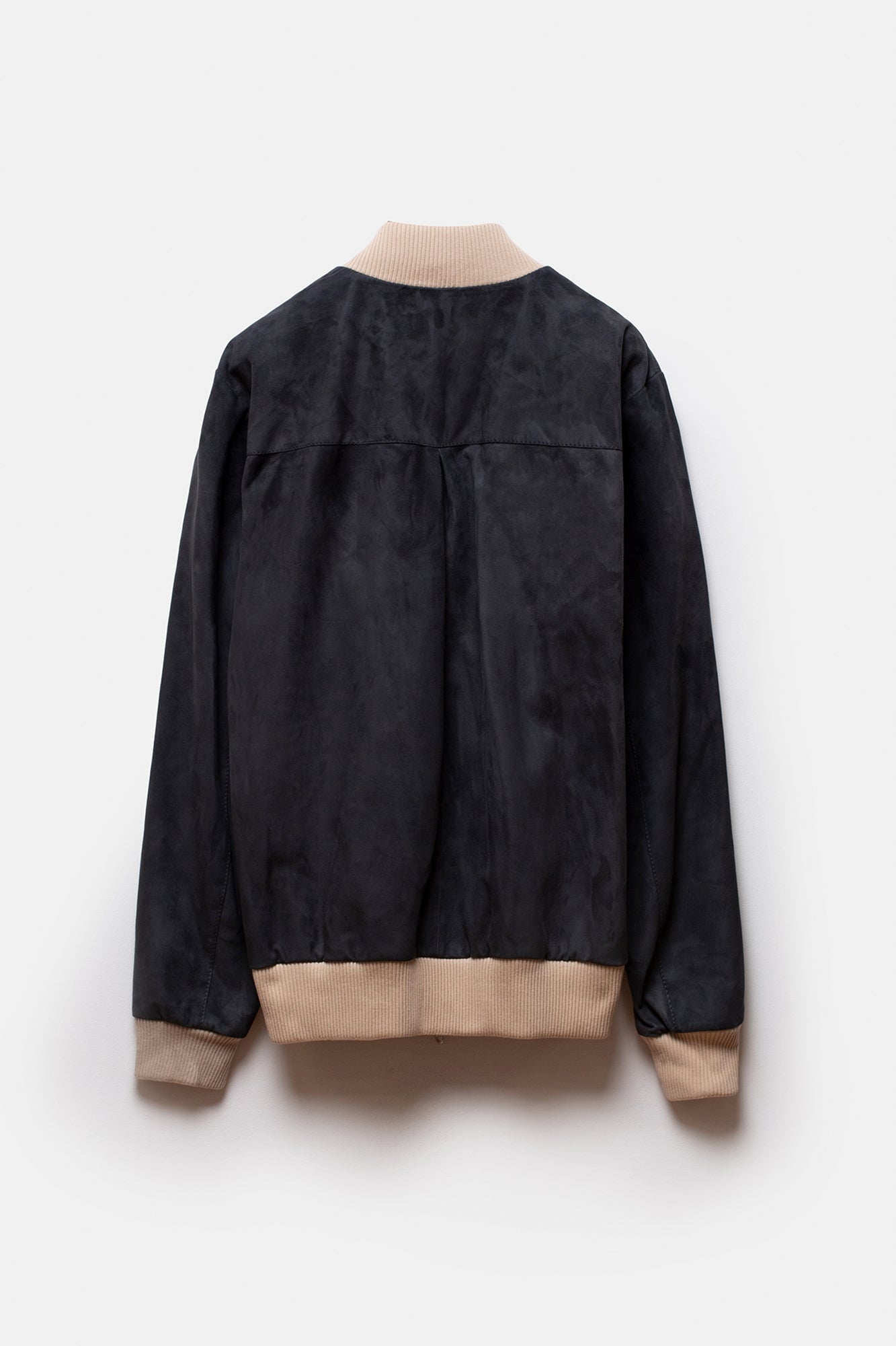 Keisuke Leather Bomber Jacket Anthracite