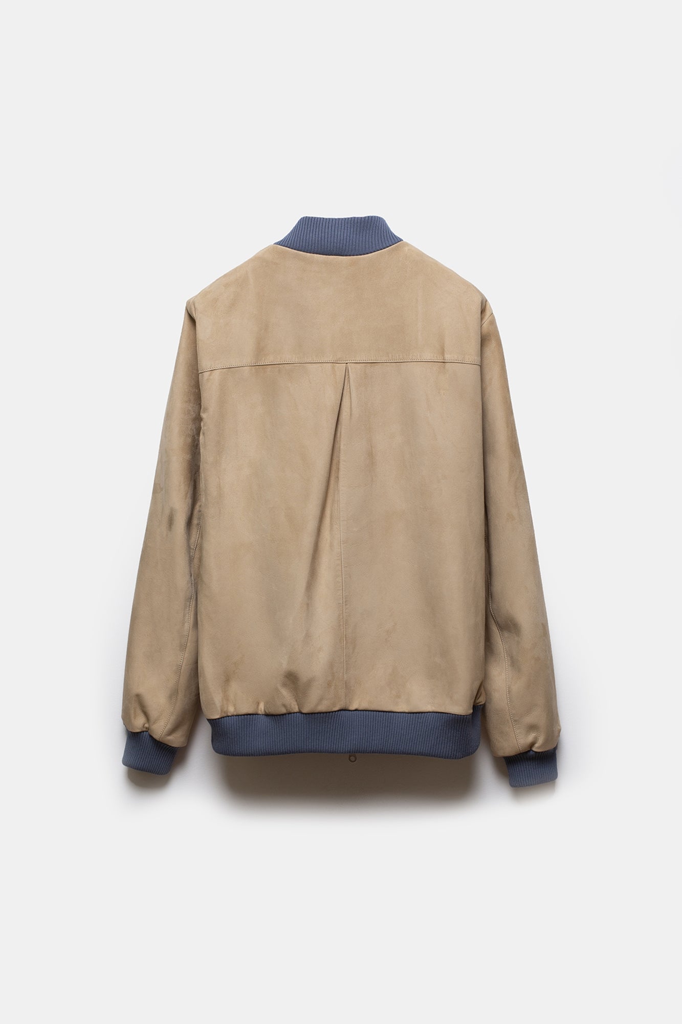 Keisuke Leather Bomber Jacket Cream