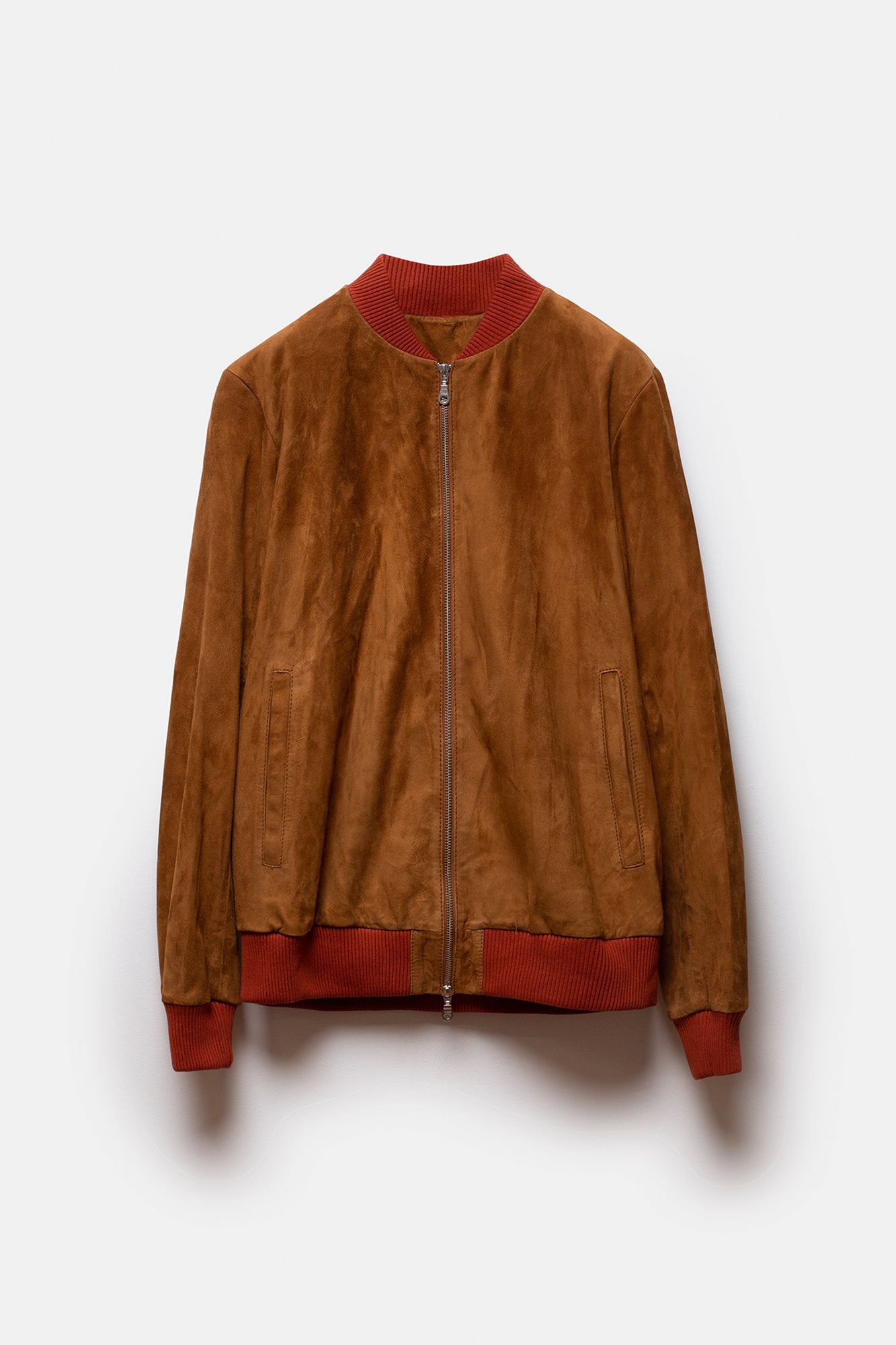 Keisuke Leather Bomber Jacket Camel