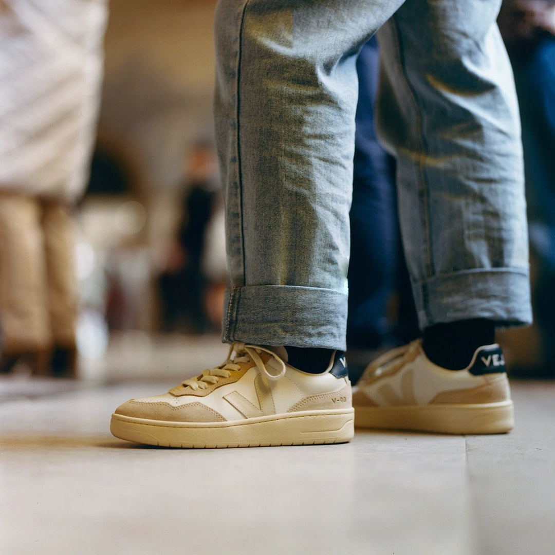 V-90 Leather White Nautico Man
