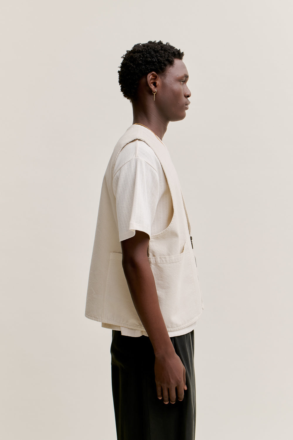 Arun Zip Vest Ivory