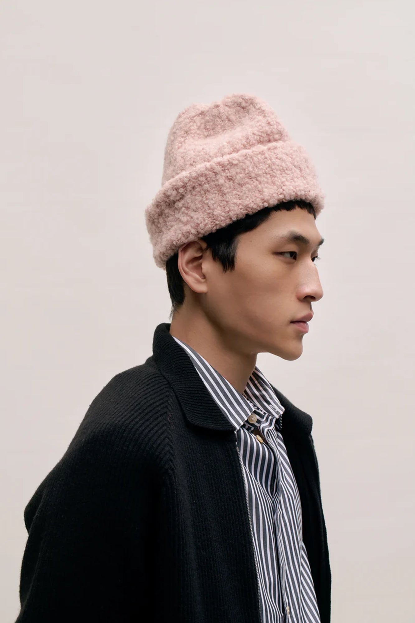 Batu Boucle Beanie Rose