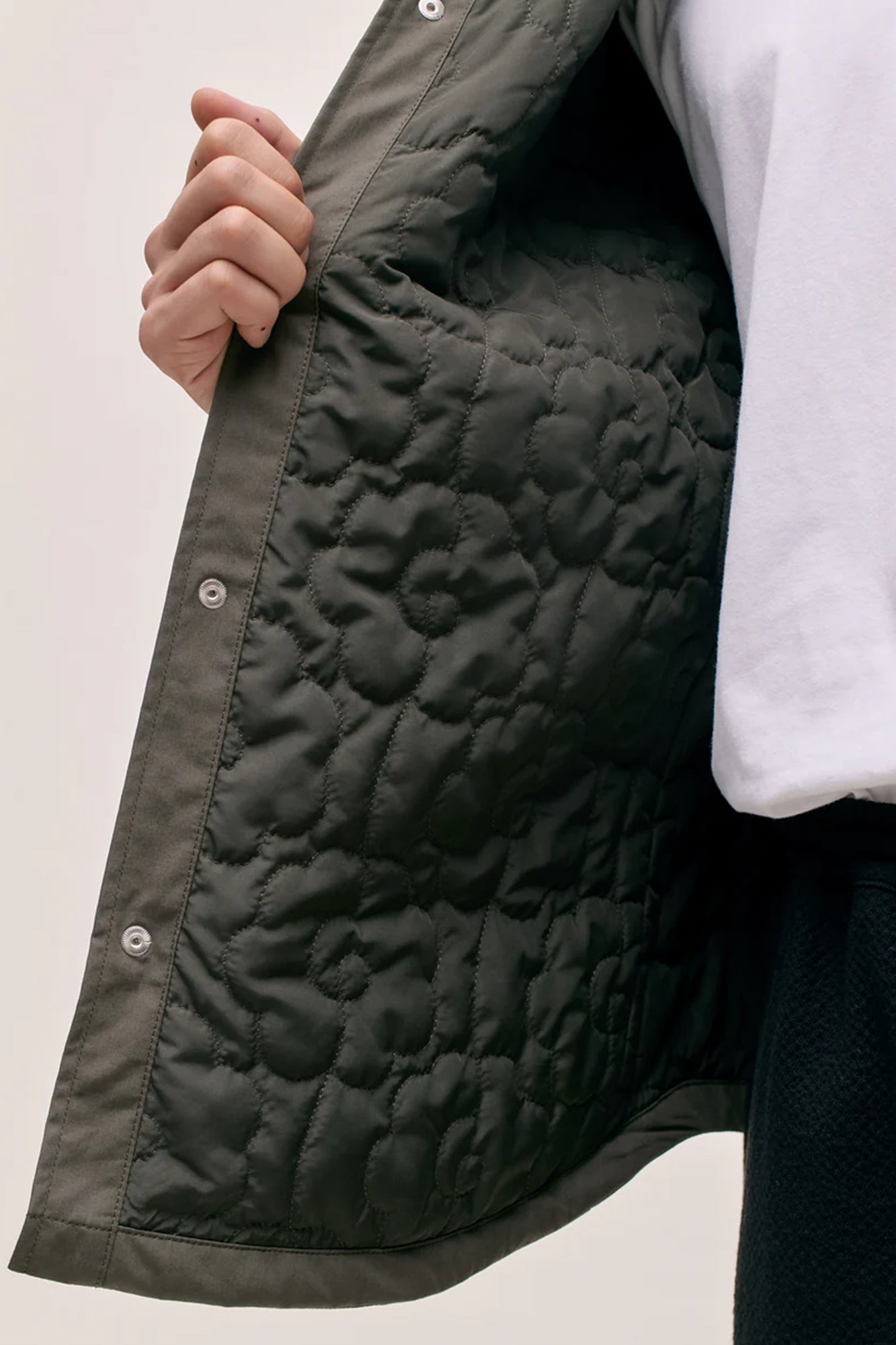 Olkay Quilted Overshirt Deep Fir