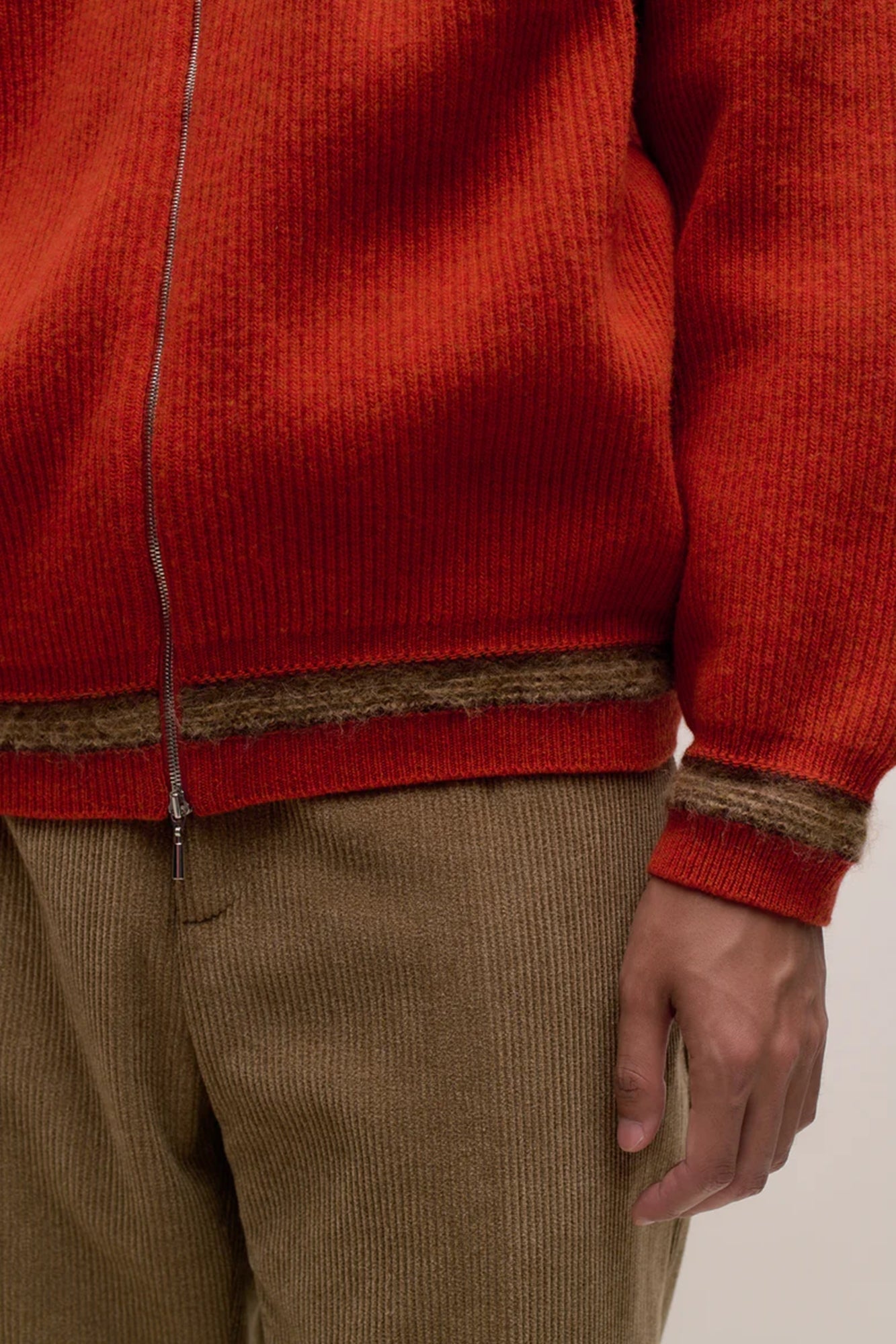 Zaya Merino Zip Jacket Orange