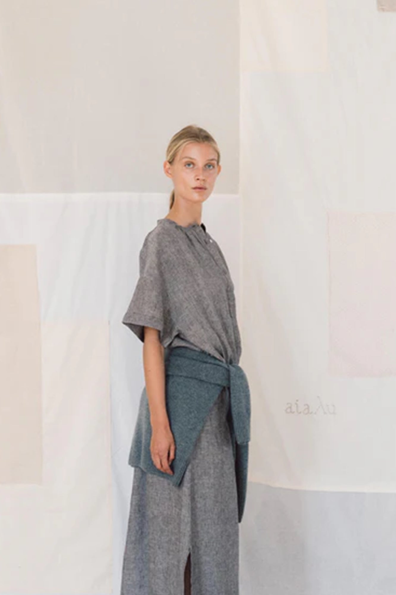 Cille Linen Dress Brown