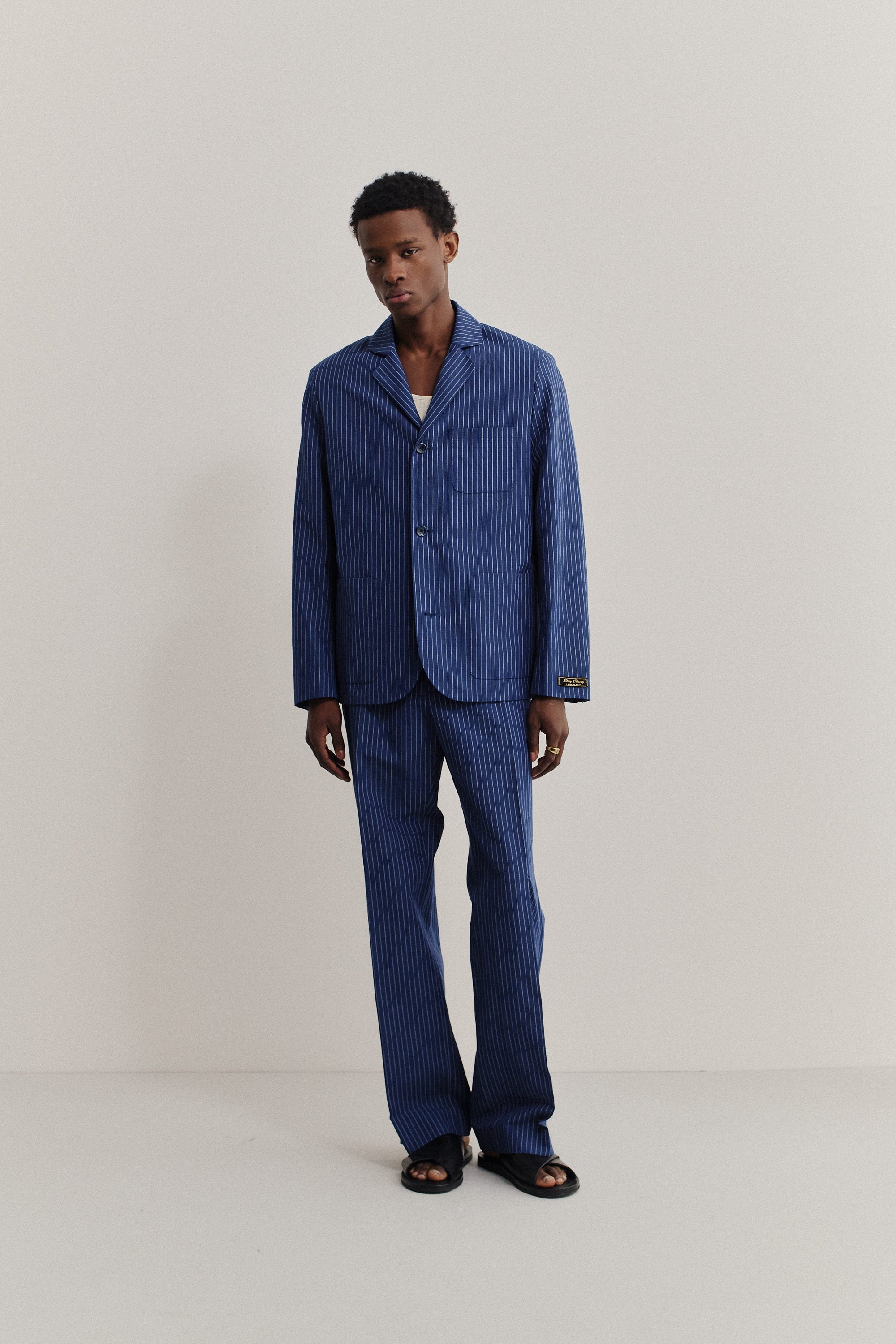 Deconstructed Atelier Blazer Ocean Stripe