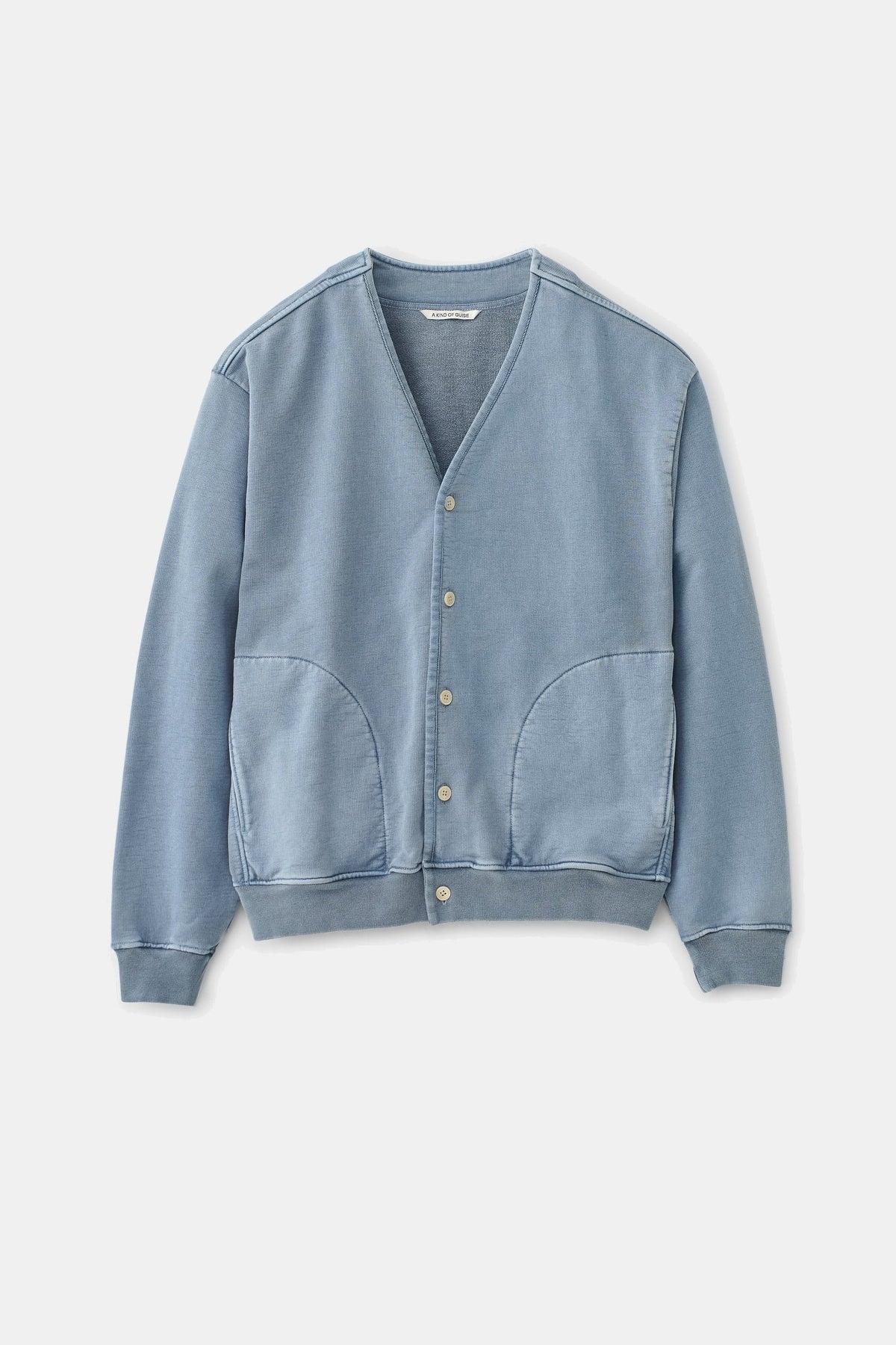 Broto Jersey Cardigan Washed Light Blue