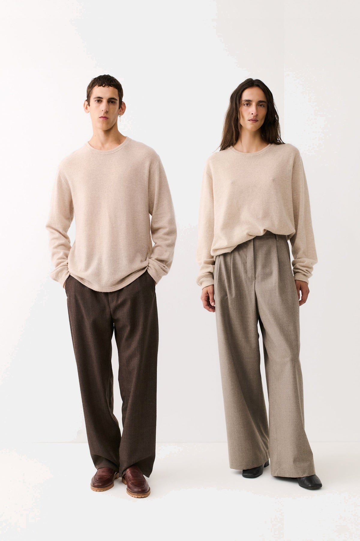 Lurin Wool-Cash Longsleeve Chalk Melange