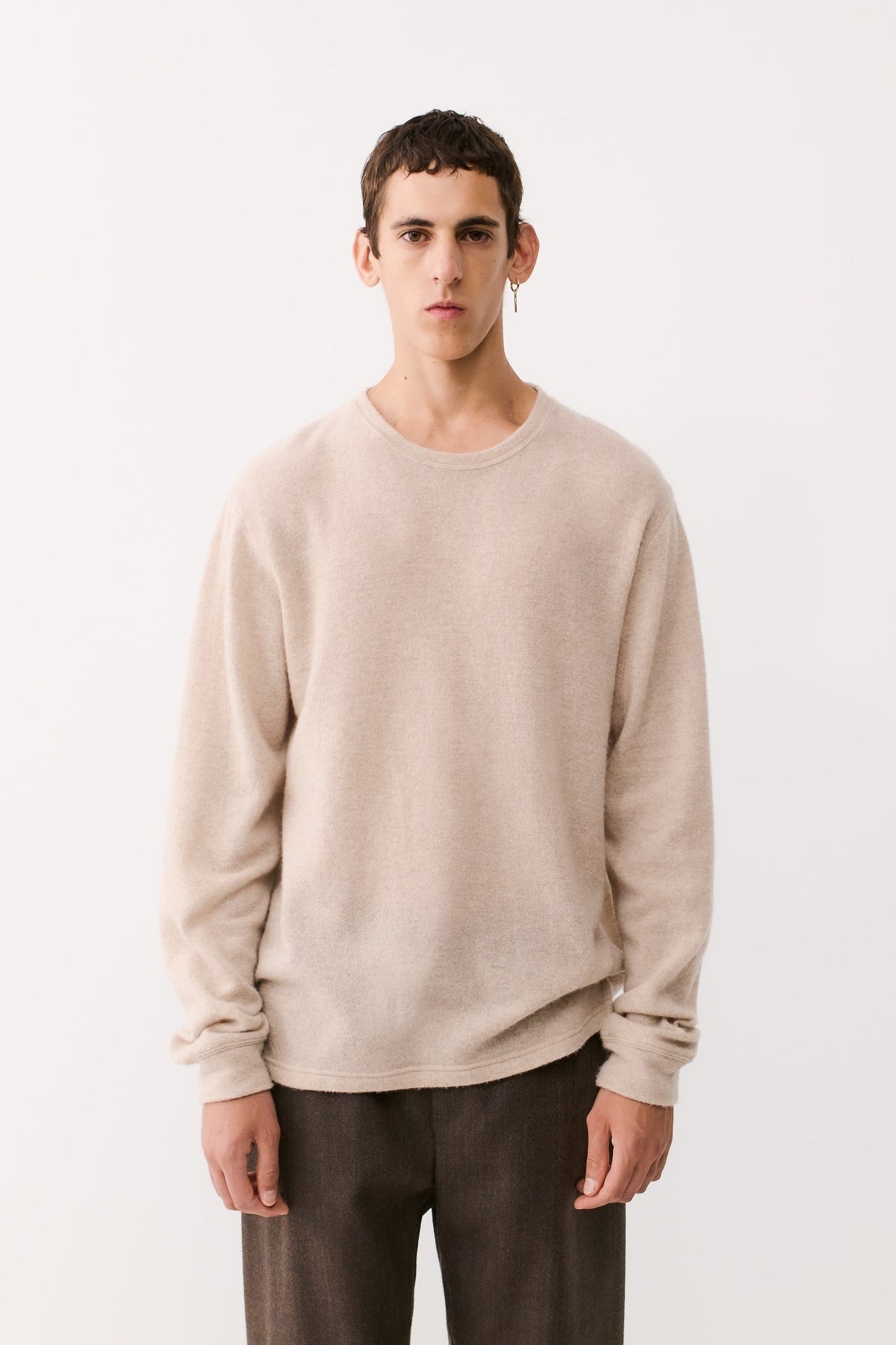 Lurin Wool-Cash Longsleeve Chalk Melange