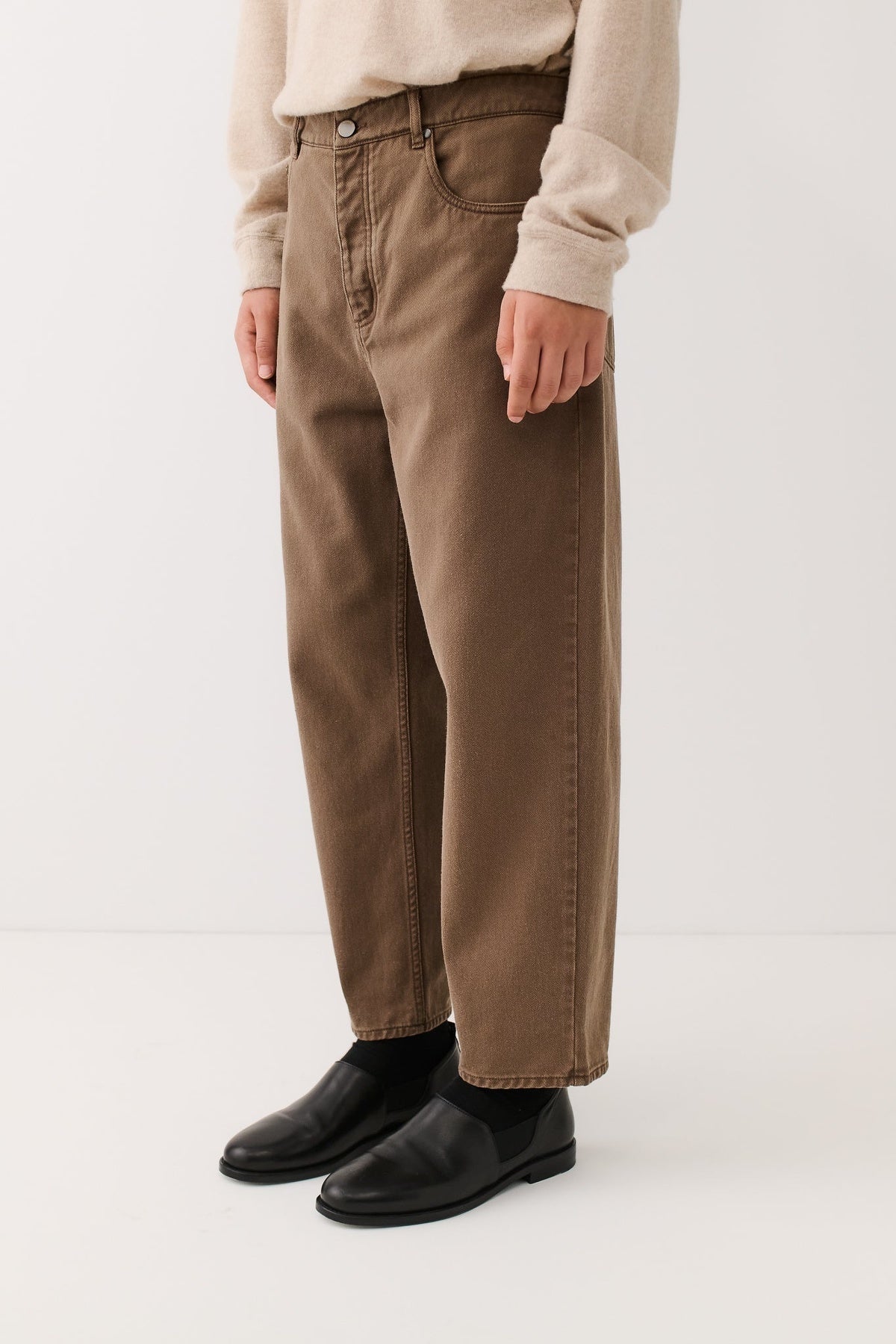 Terek Twill Pants Washed Brown
