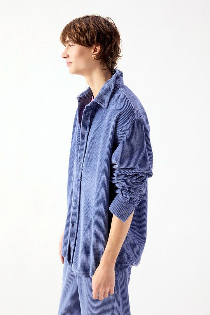 Padow Cord Shirt Azure Vintage