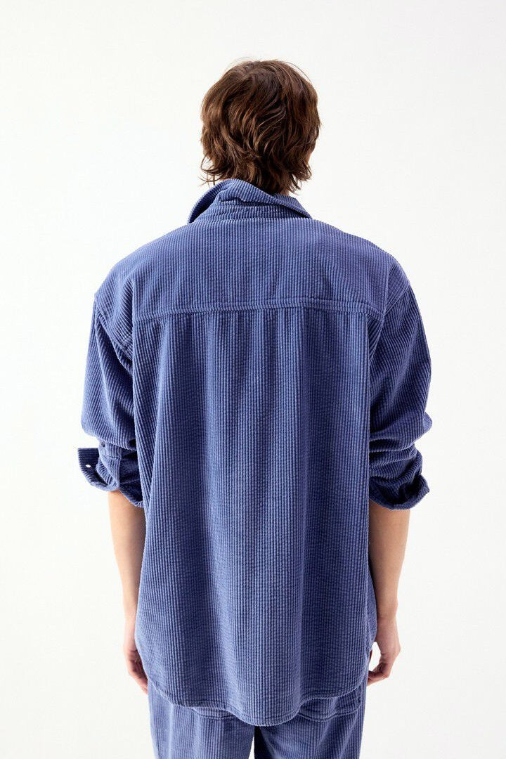 Padow Cord Shirt Azure Vintage