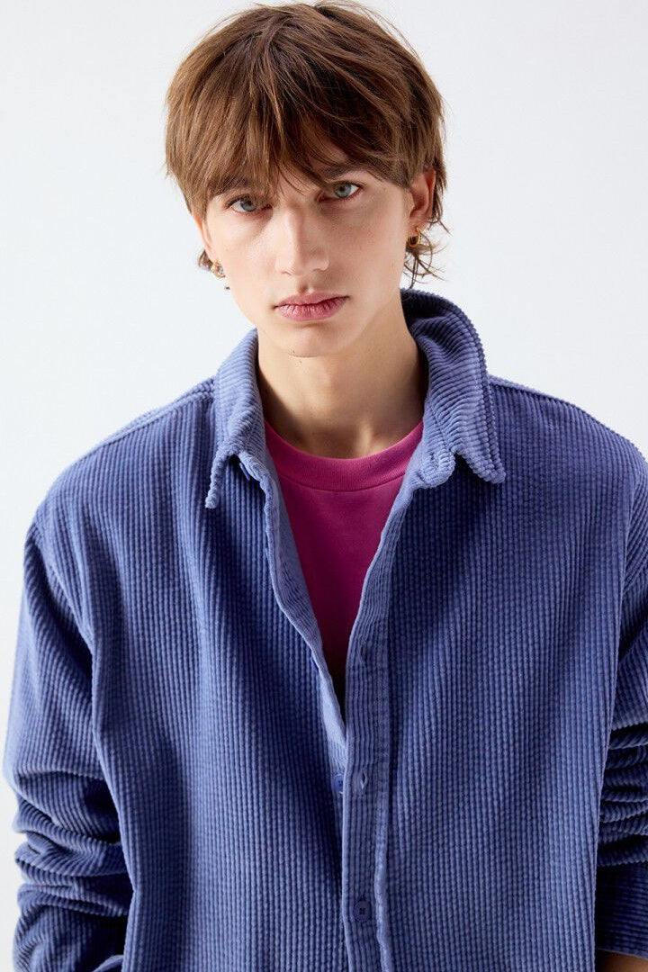 Padow Cord Shirt Azure Vintage
