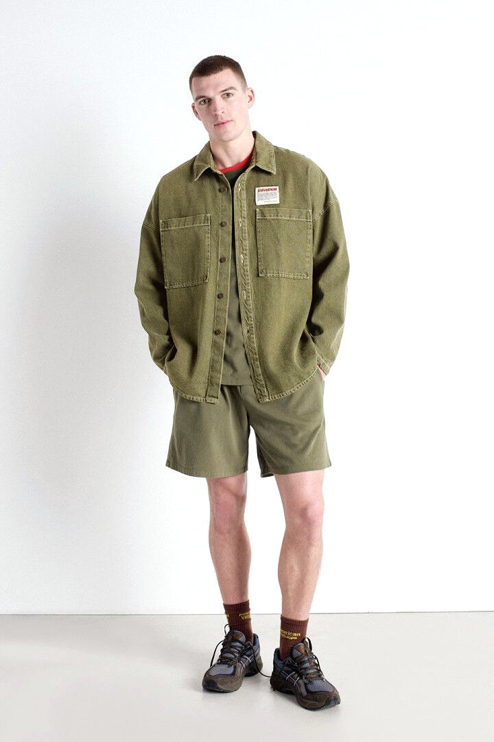 Uzatown Denim Overshirt Khaki