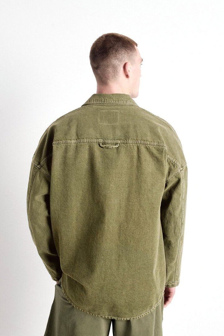 Uzatown Denim Overshirt Khaki