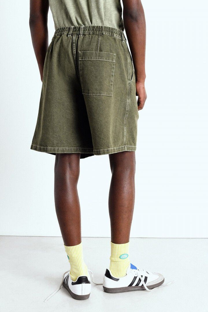 Uzatown Denim Shorts Khaki