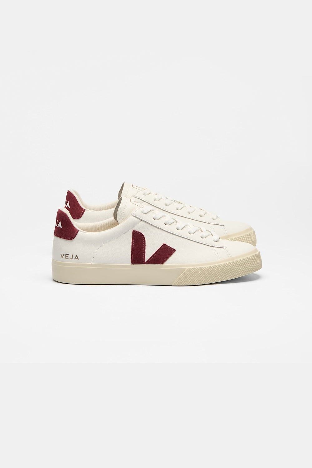 Campo Leather White Grenat