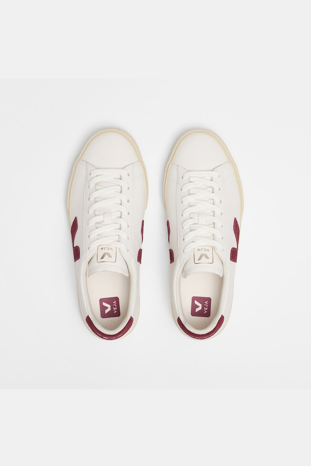 Campo Leather White Grenat