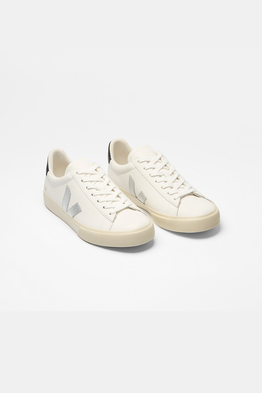 Campo Leather White Silver Black Woman