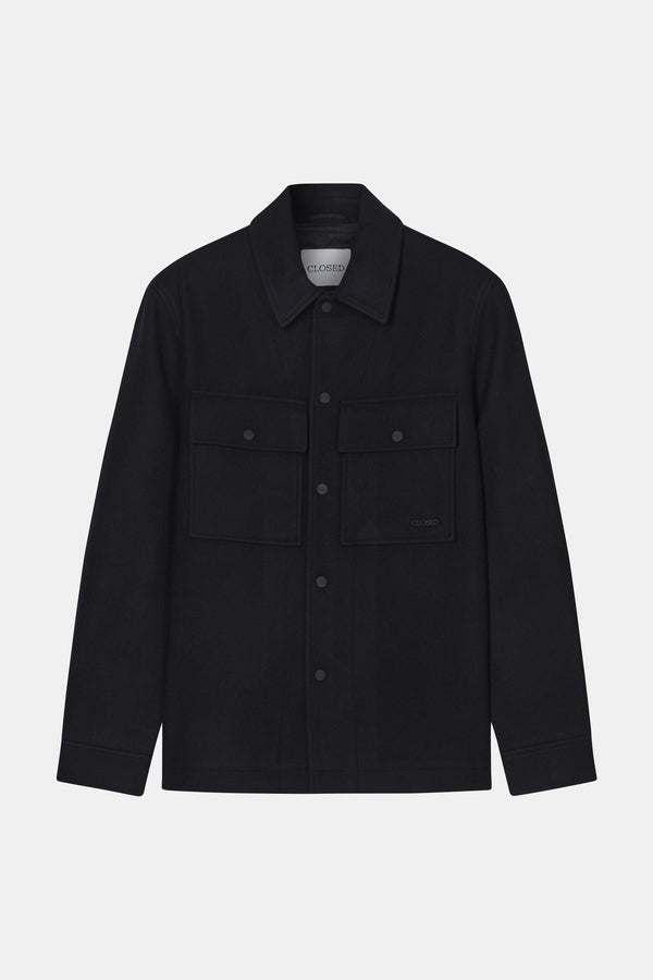 Wool Overshirt Black