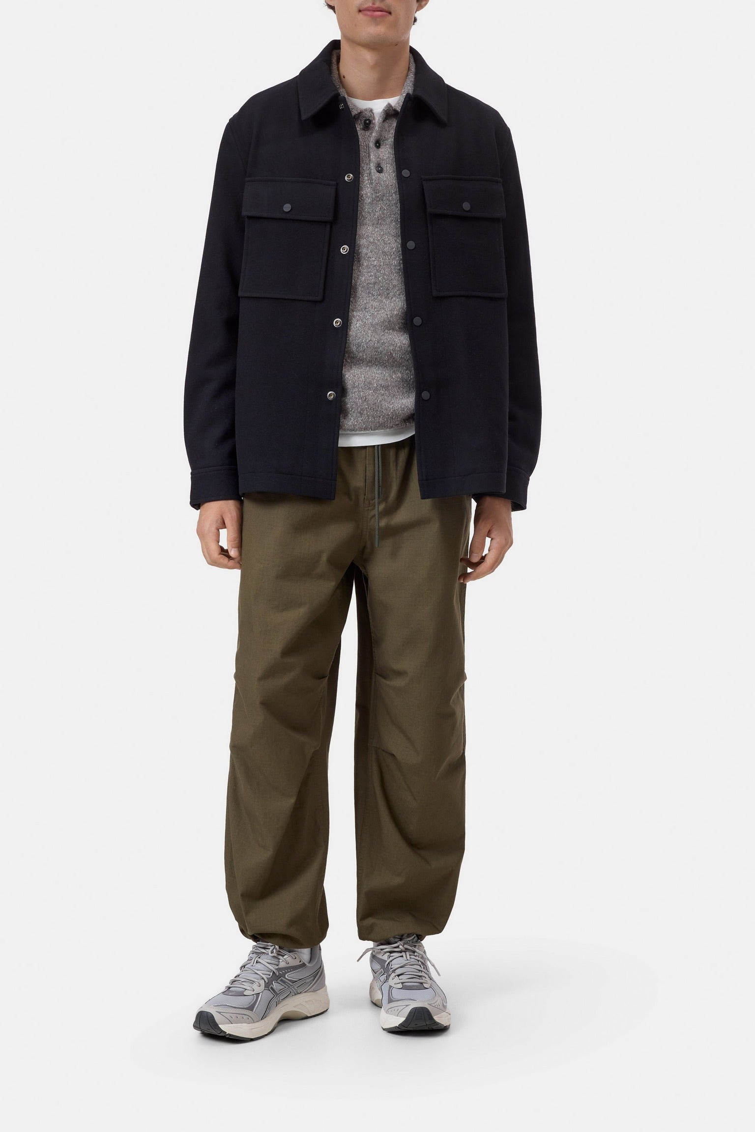 Wool Overshirt Black