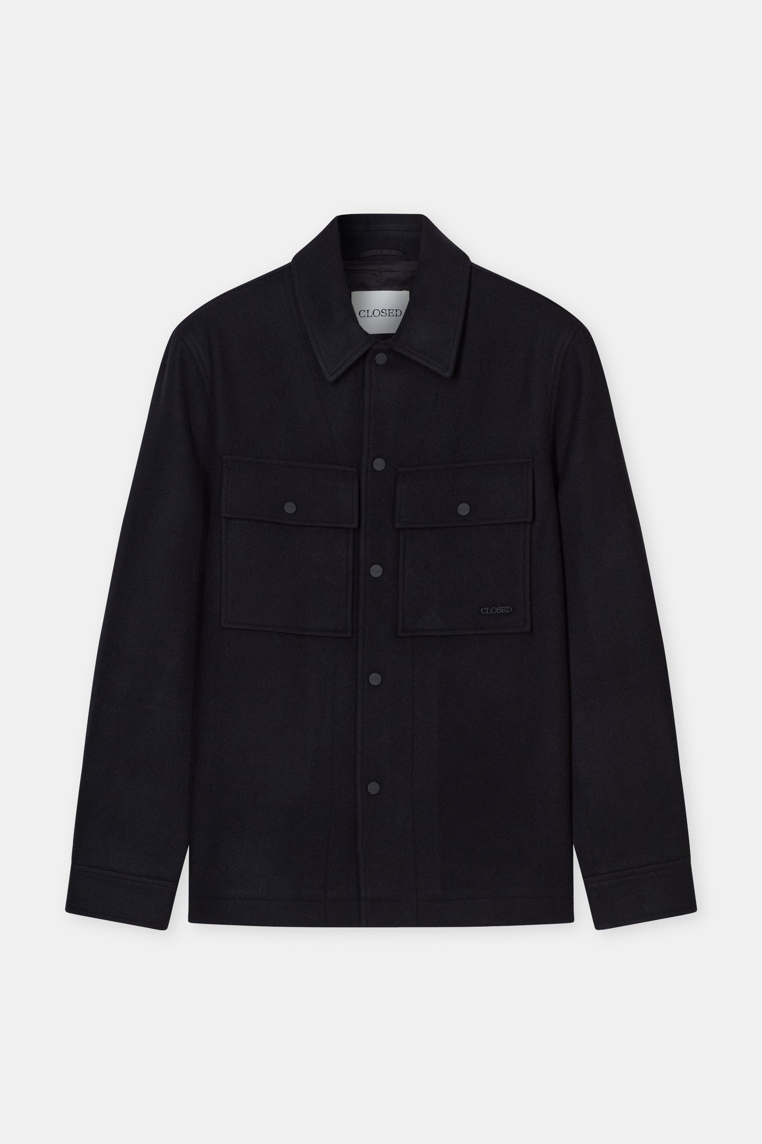 Wool Overshirt Black