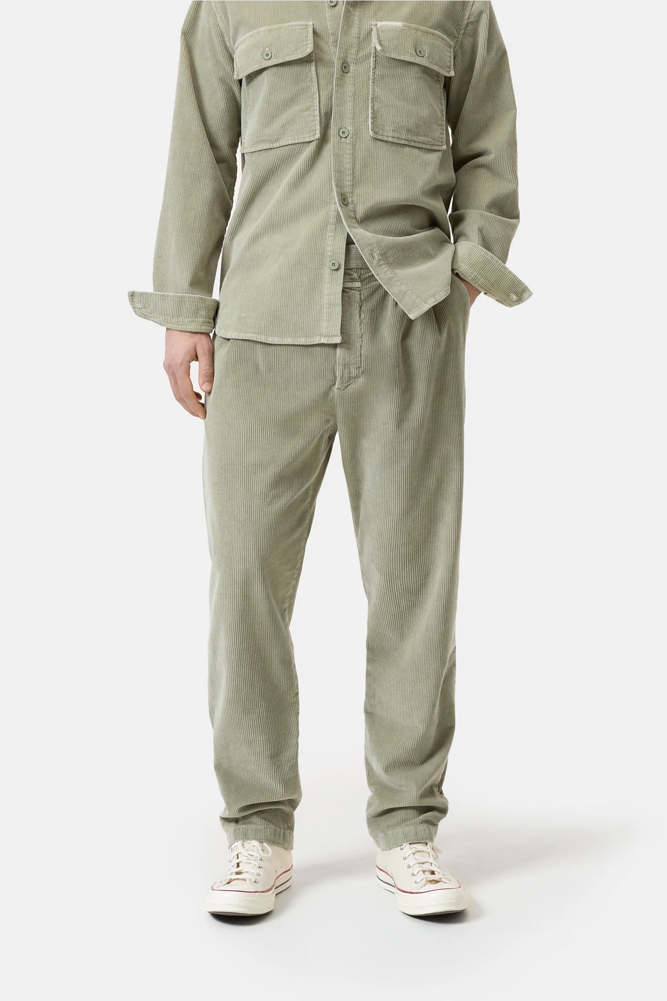 Bergen Tapered Corduroy Pants Light Green