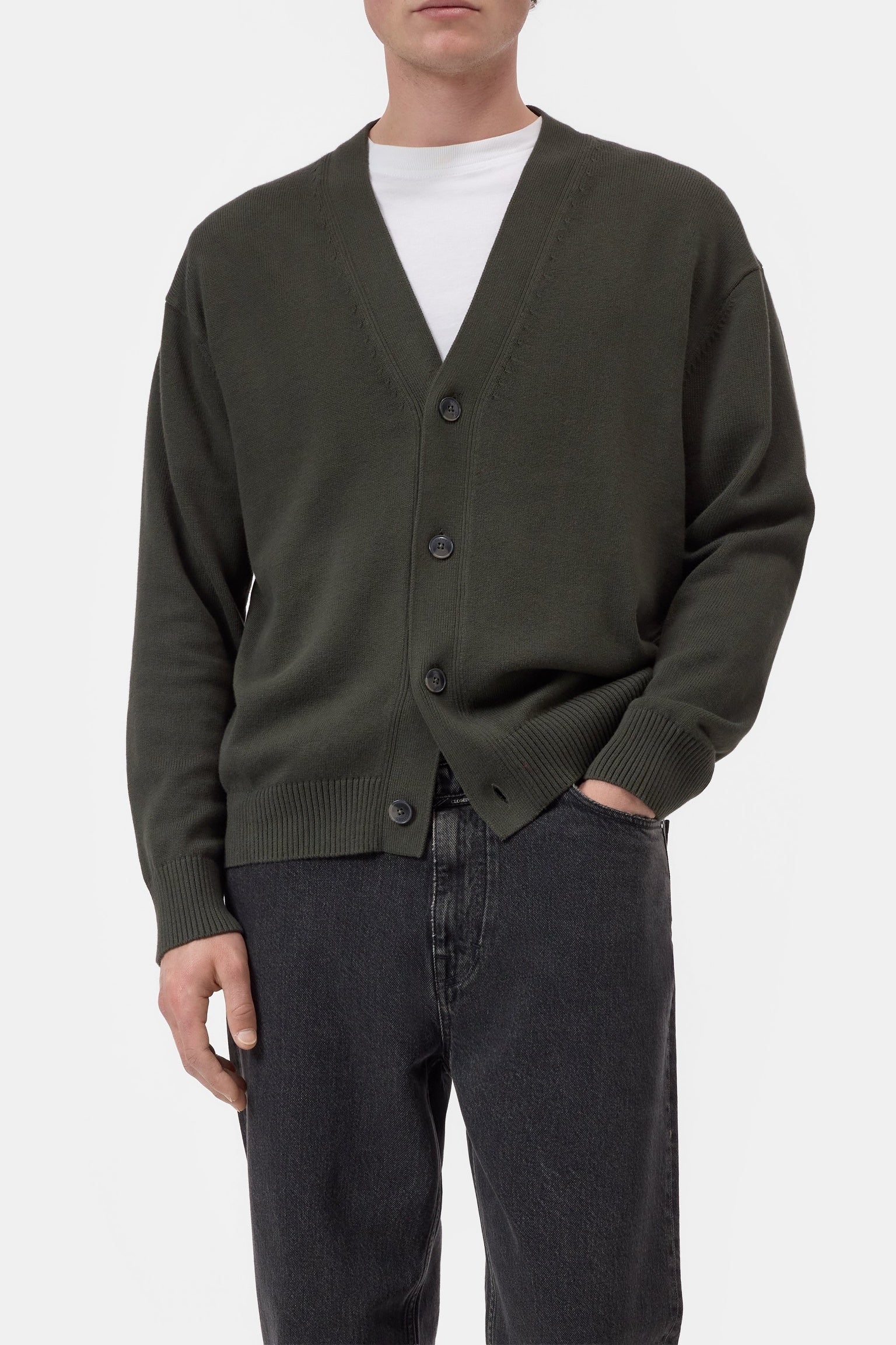 Cardigan Dark Olive Green