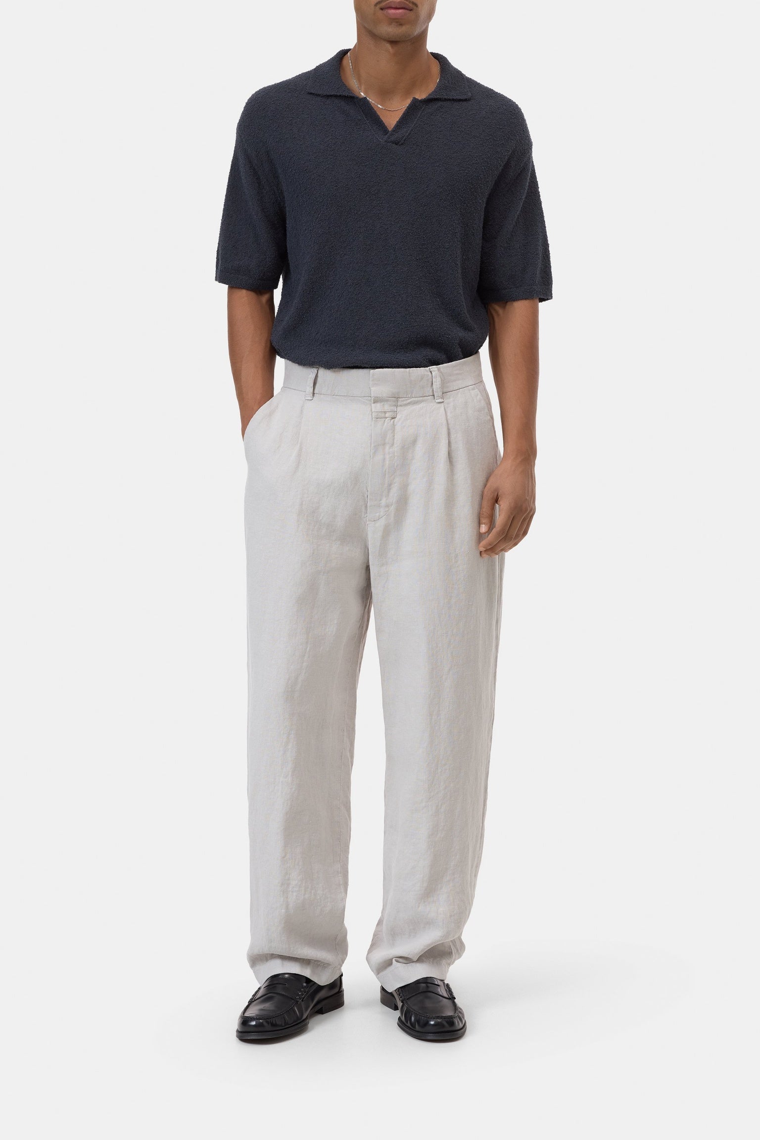 CLOSED Cotton knit polo Magma black - Vista 1
