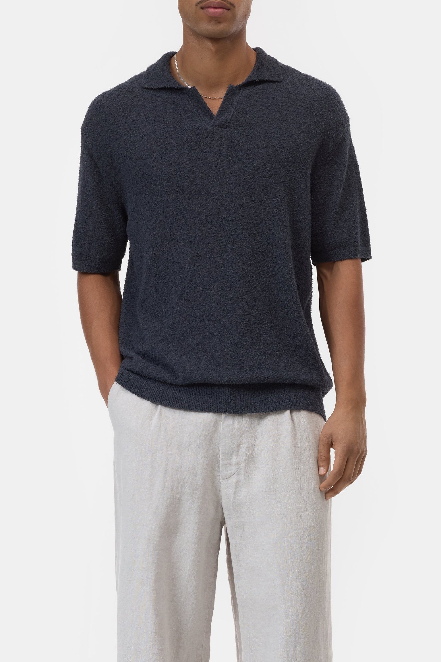 CLOSED Cotton knit polo Magma black - Vista 2