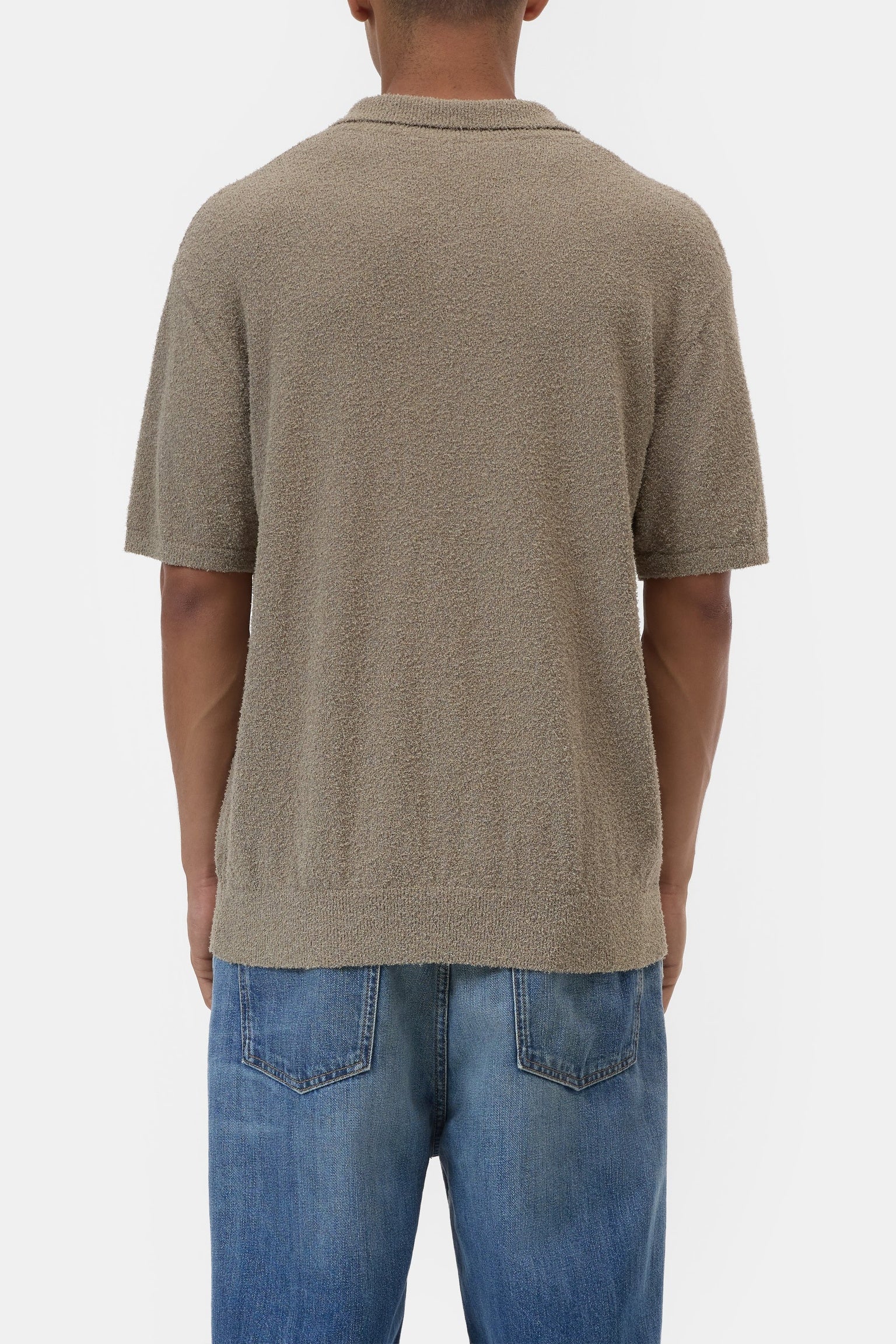 CLOSED Cotton knit polo Pebble green - Vista 3