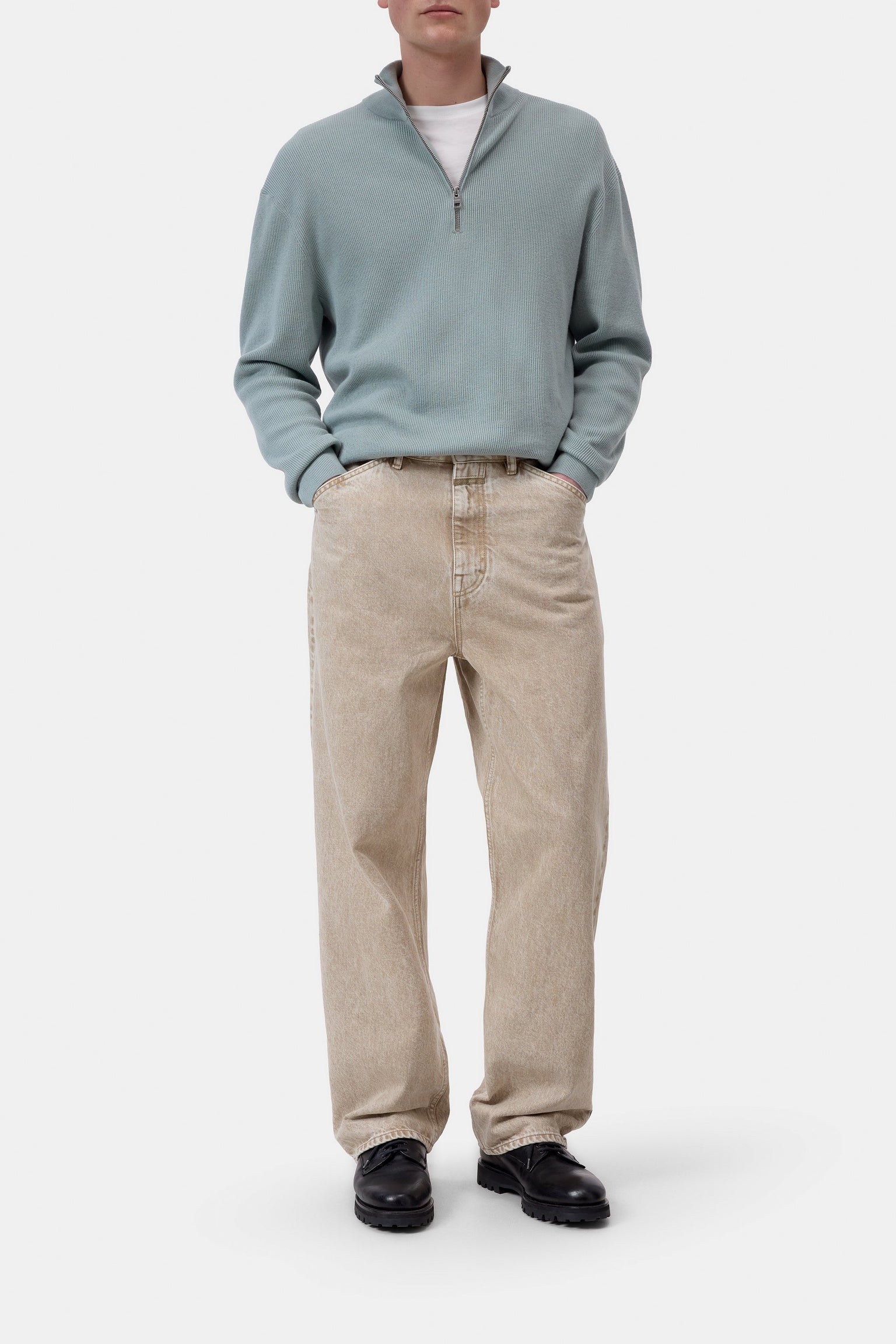 Half Zip Jumper Drift Blue