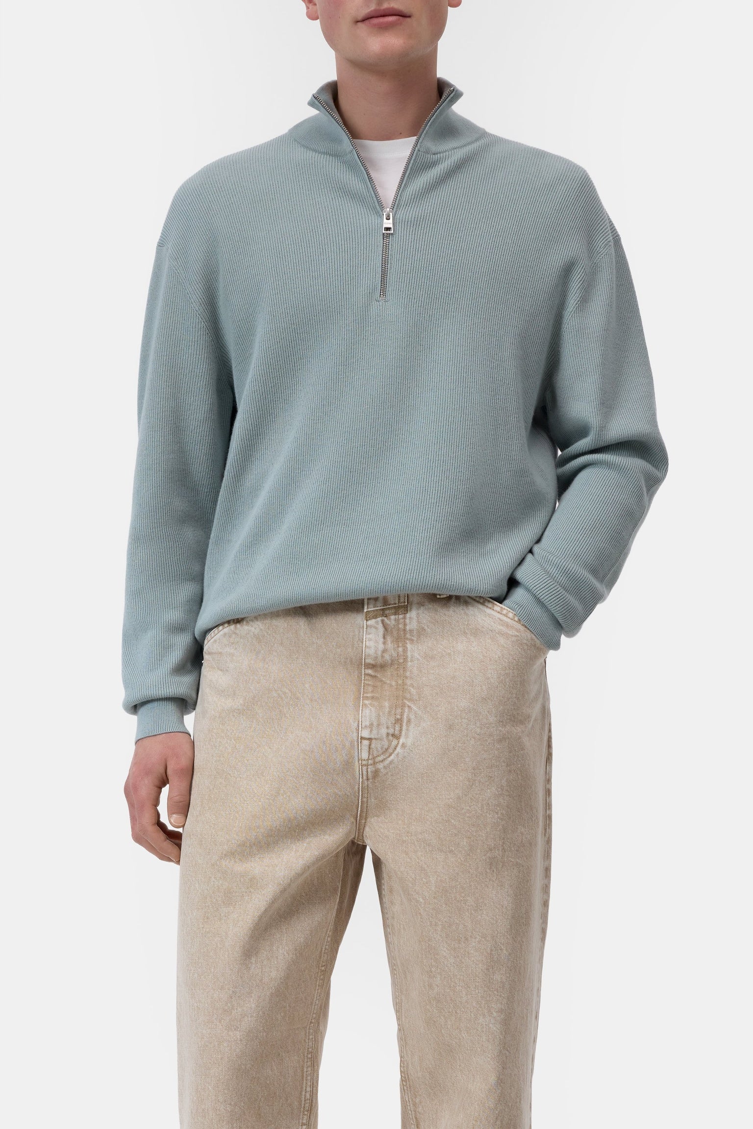 Half Zip Jumper Drift Blue