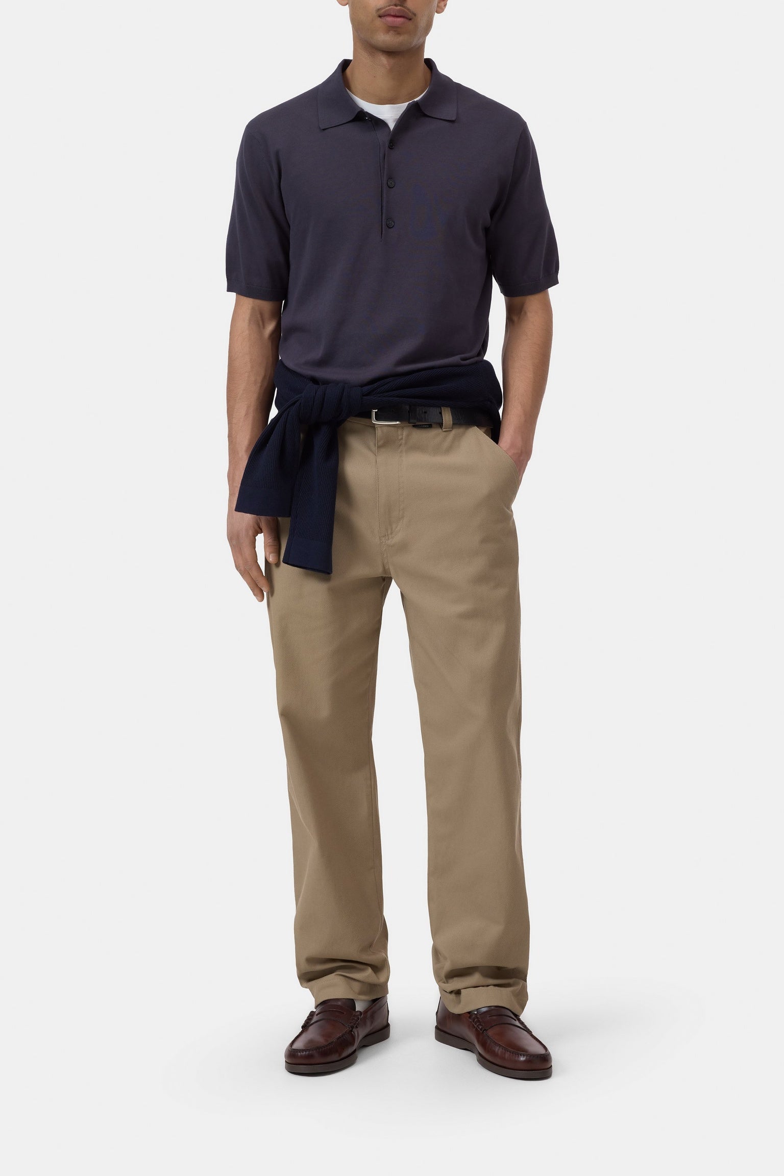 CLOSED Knit polo made of cotton Magma black - Vista 1
