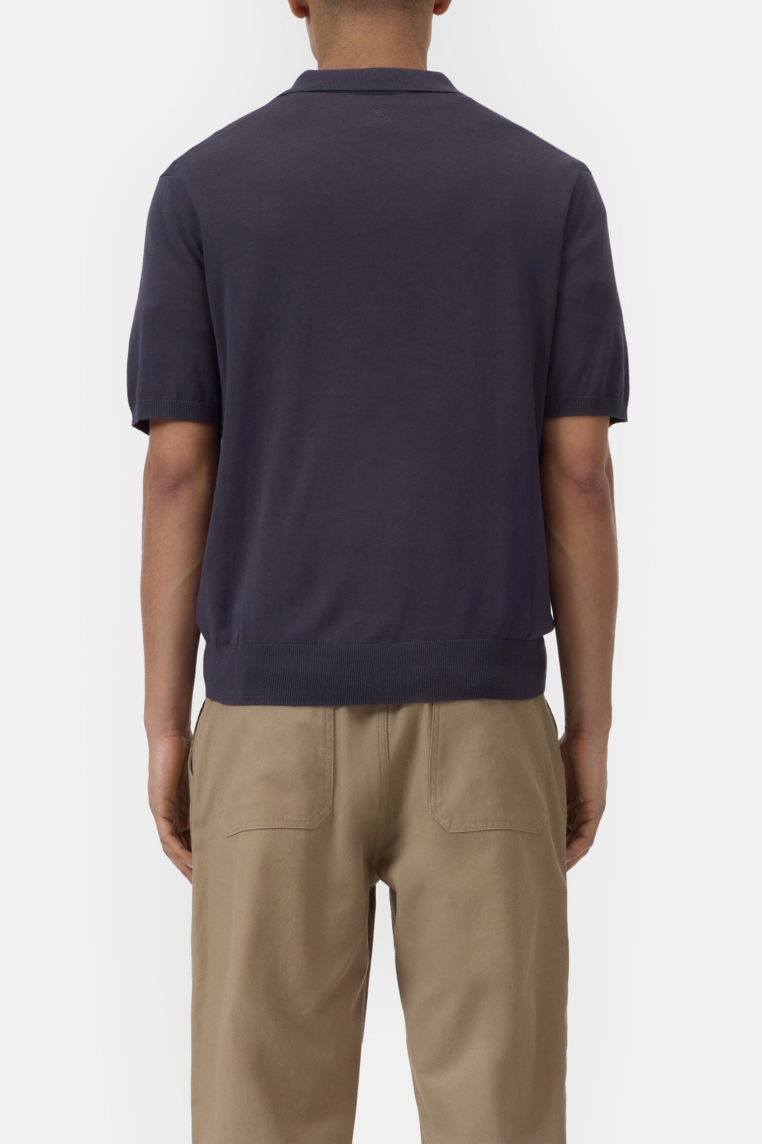 CLOSED Knit polo made of cotton Magma black - Vista 3