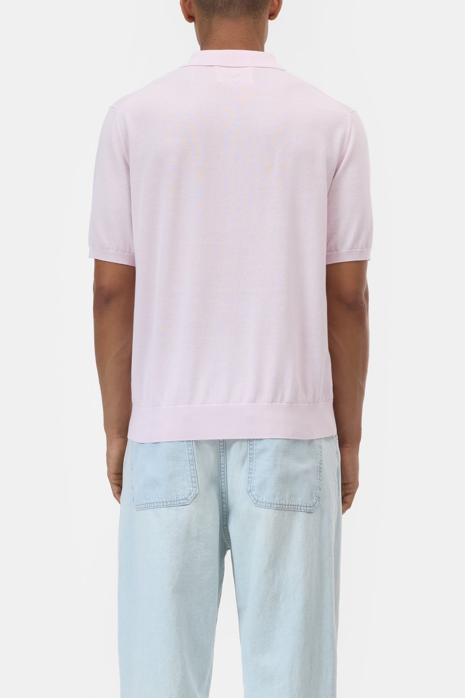 CLOSED Knit polo made of cotton Quartz pink - Vista 3