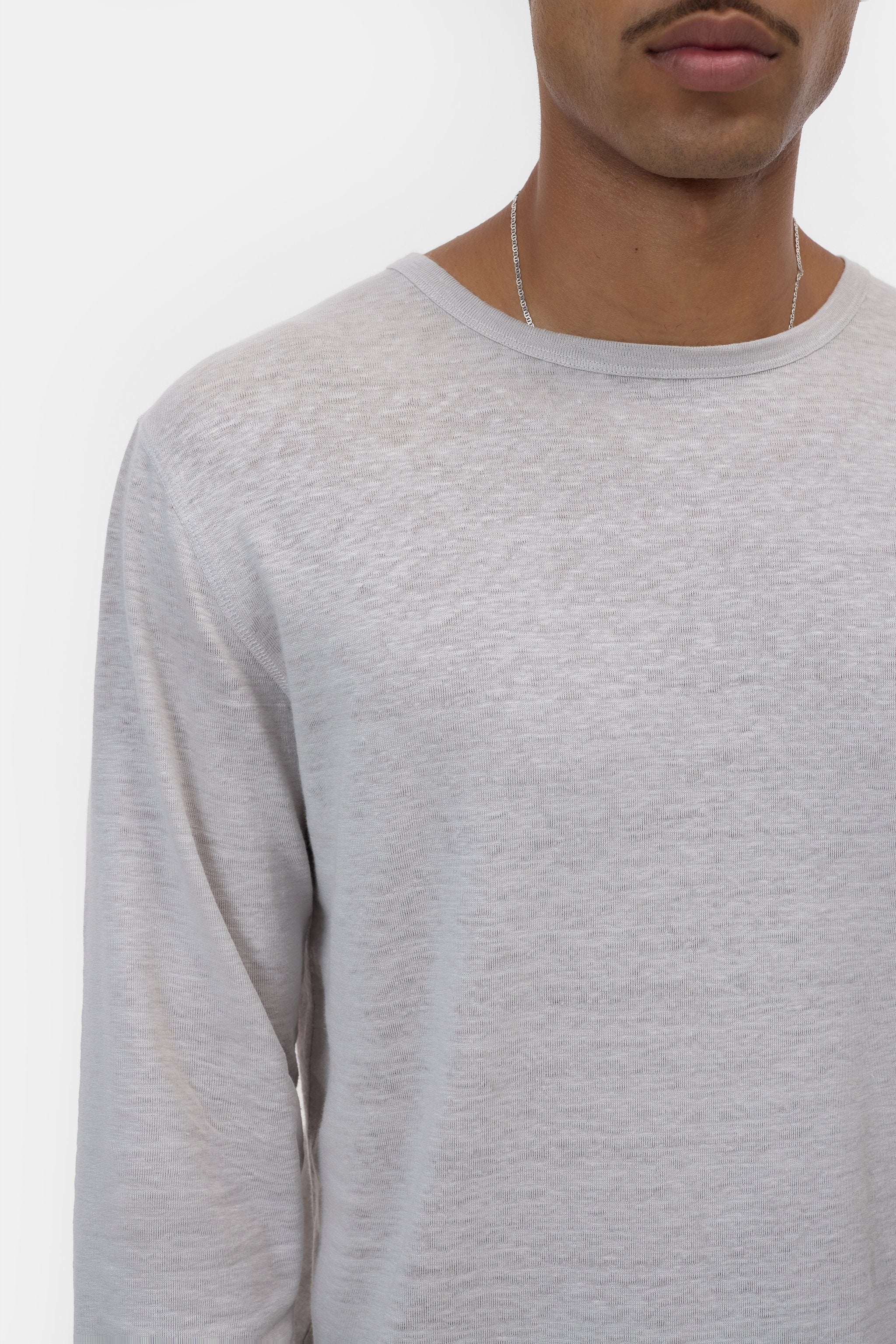 CLOSED Linen blend long sleeve shirt mud grey - Vista 4