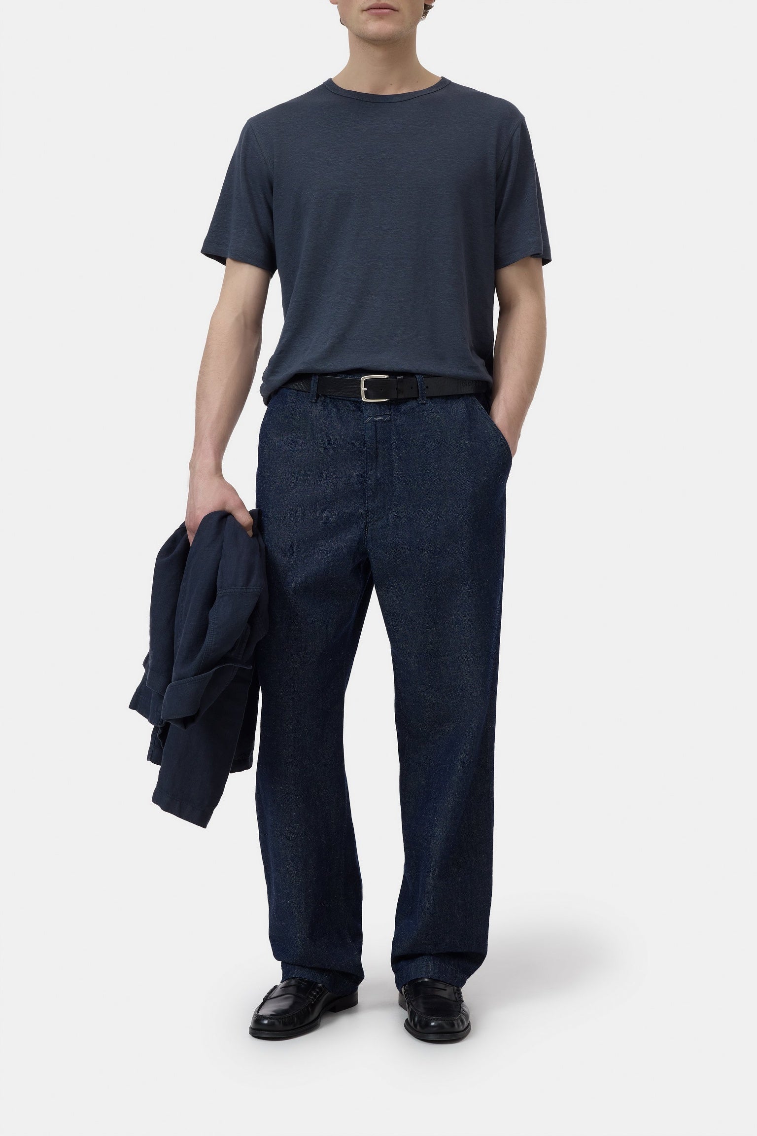 CLOSED Linen blend T-shirt Magma black - Vista 1